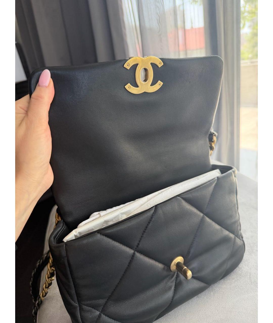 CHANEL Черная кожаная сумка через плечо, фото 4