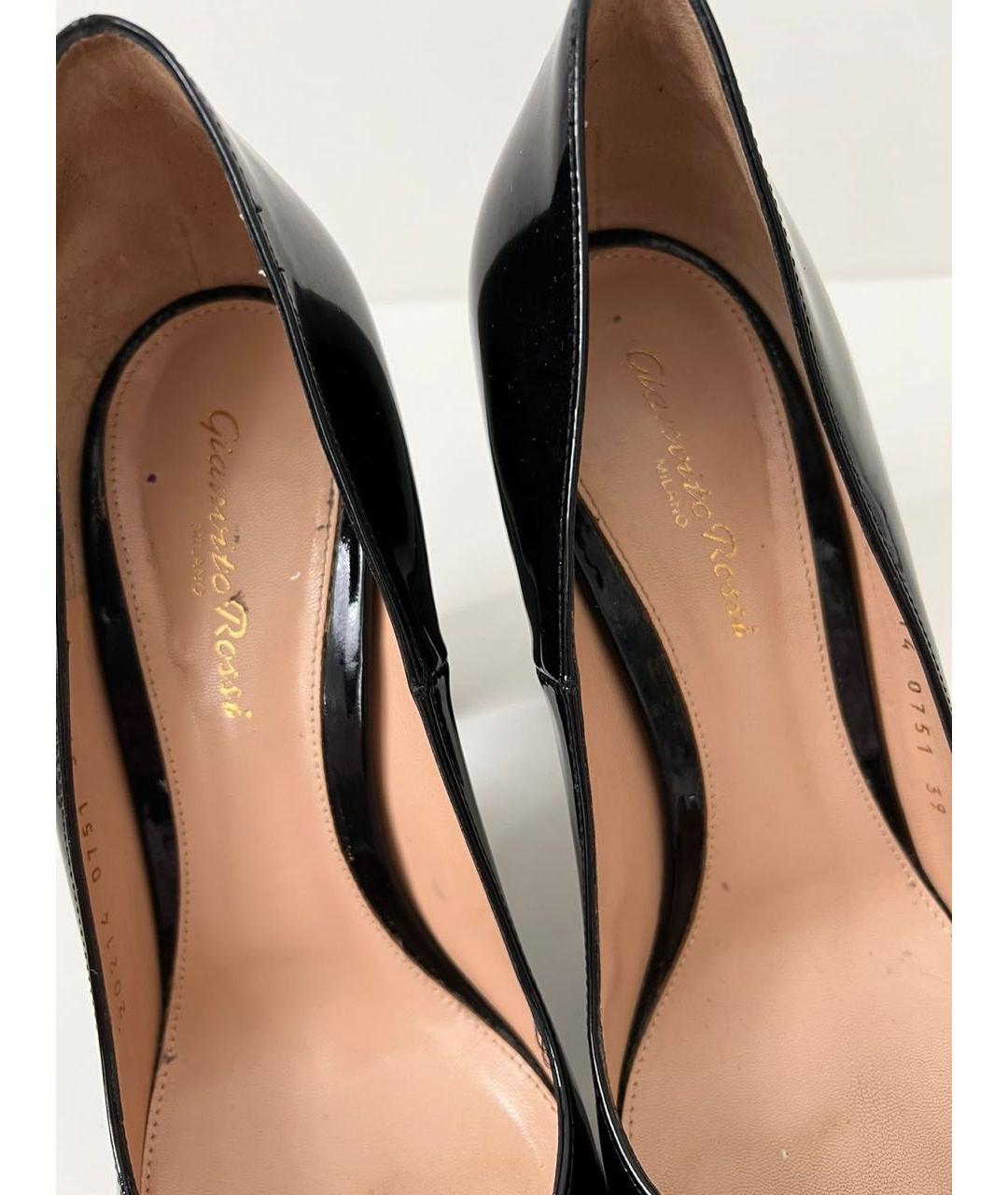 GIANVITO ROSSI Черные туфли из лакированной кожи, фото 4