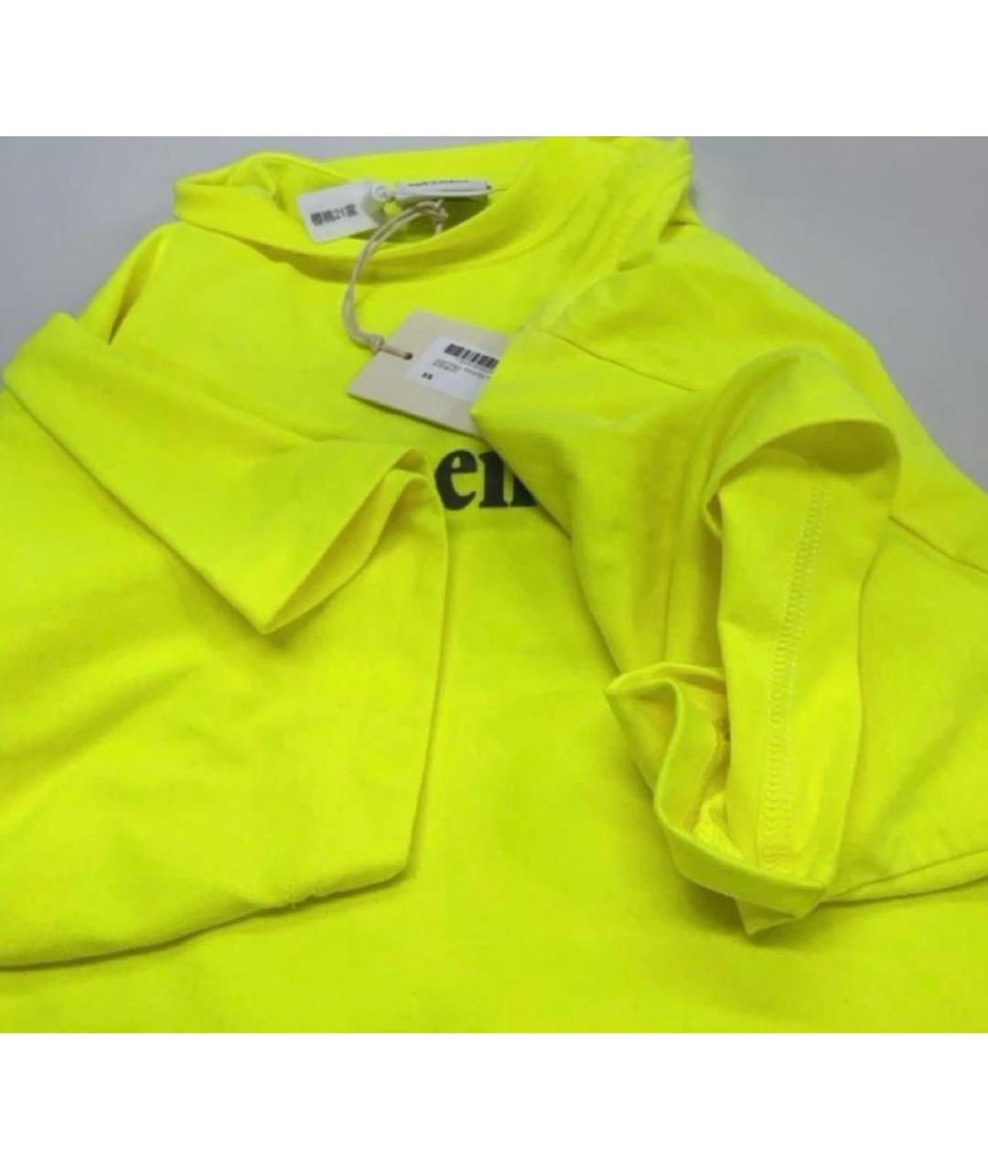 VETEMENTS Салатовая хлопковая футболка, фото 3