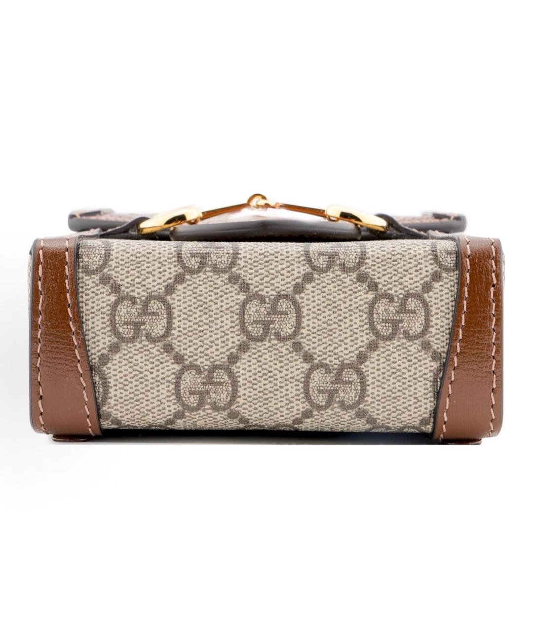 GUCCI Бежевая сумка через плечо из канвы, фото 4