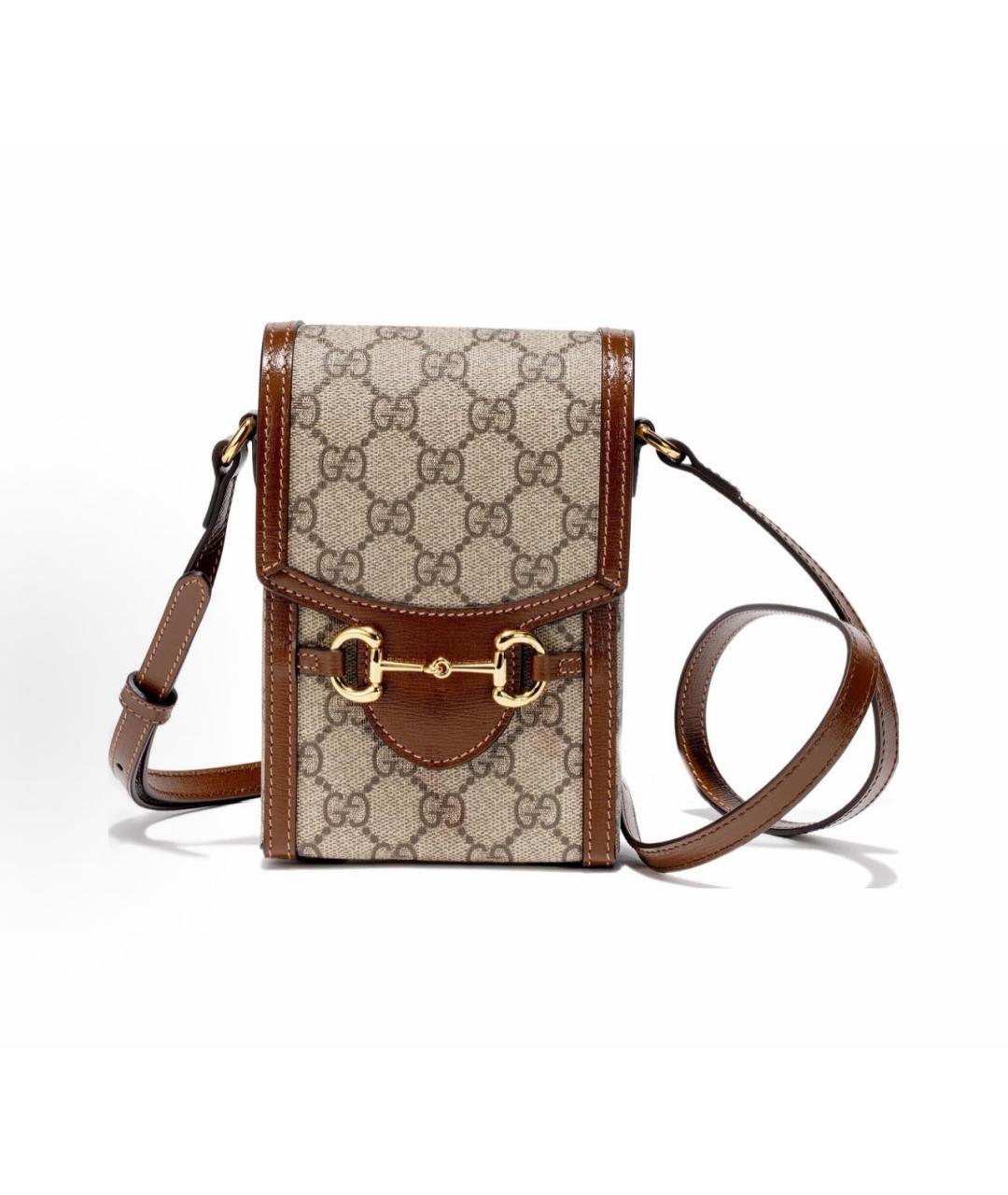 GUCCI Бежевая сумка через плечо из канвы, фото 7