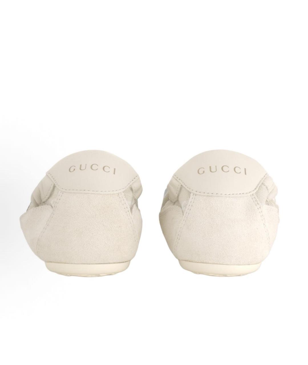 GUCCI Бежевые текстильные кеды, фото 4