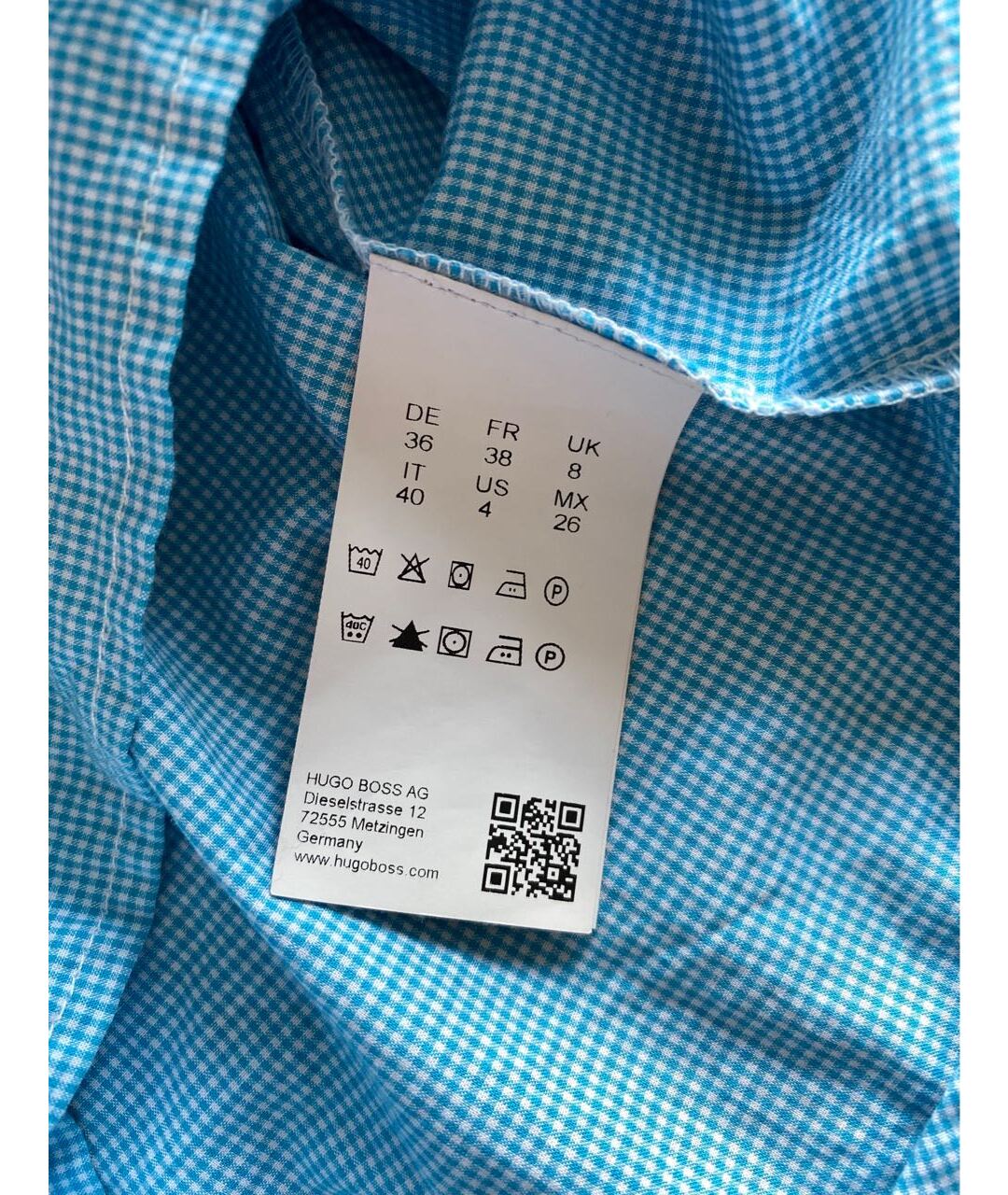 HUGO BOSS Голубая хлопковая блузы, фото 3