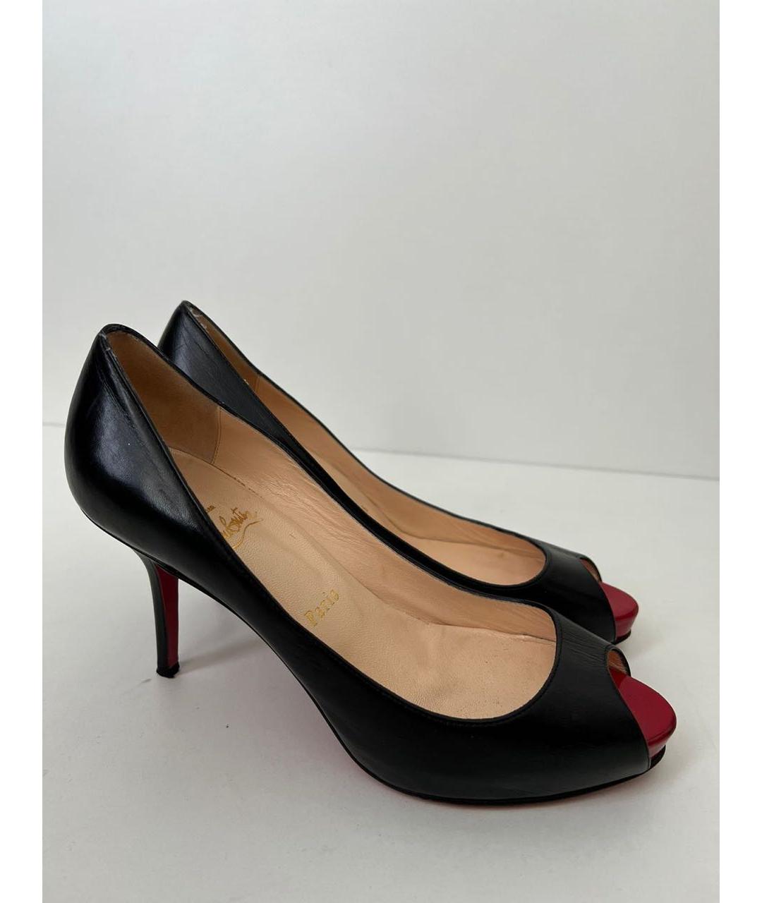 CHRISTIAN LOUBOUTIN Черные кожаные туфли, фото 9