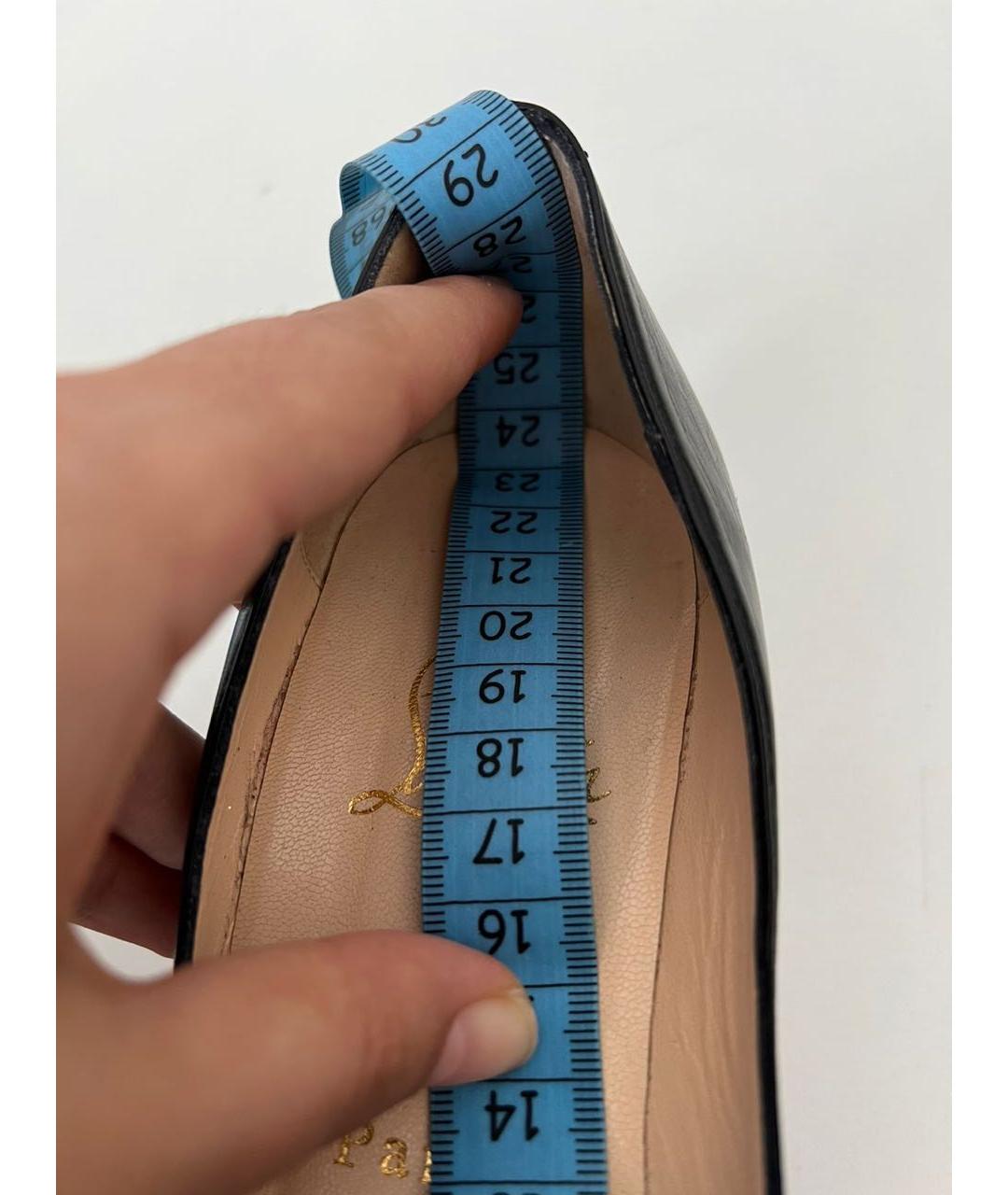 CHRISTIAN LOUBOUTIN Черные кожаные туфли, фото 8