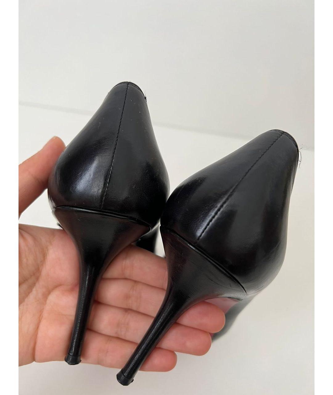 CHRISTIAN LOUBOUTIN Черные кожаные туфли, фото 5