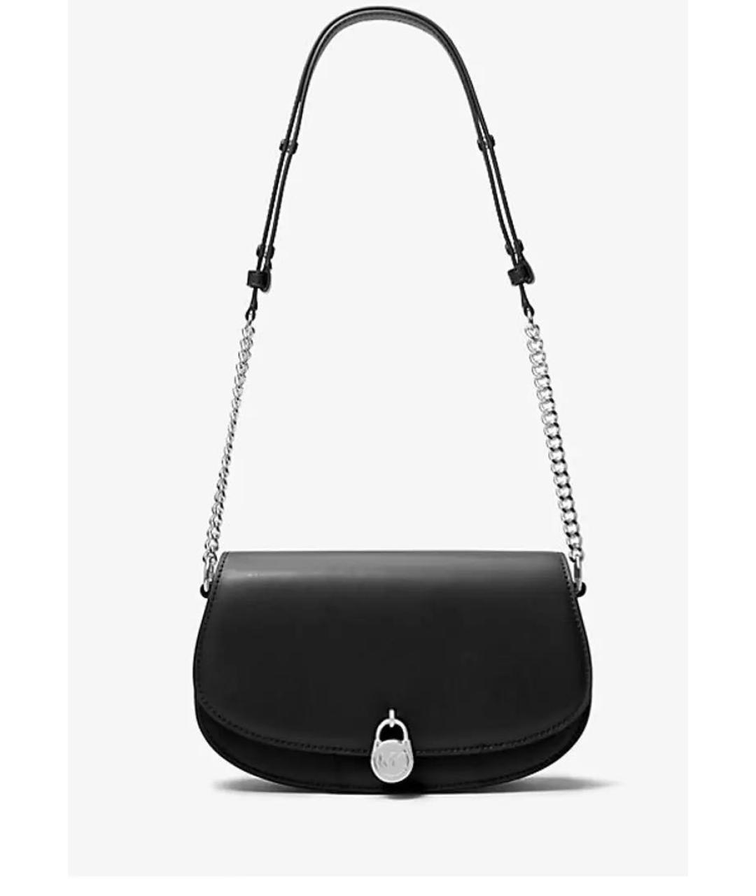 MICHAEL KORS Черная кожаная сумка через плечо, фото 9