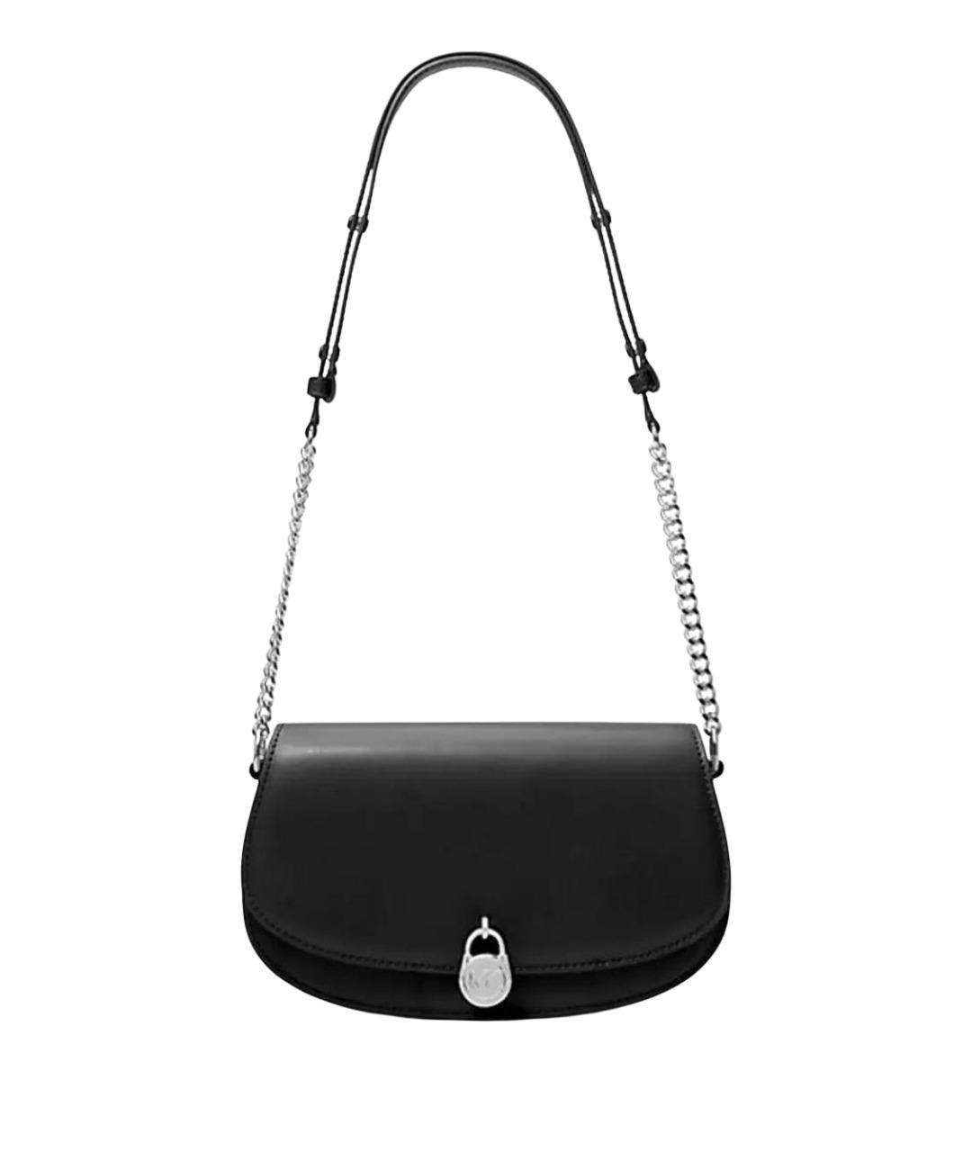 MICHAEL KORS Черная кожаная сумка через плечо, фото 1