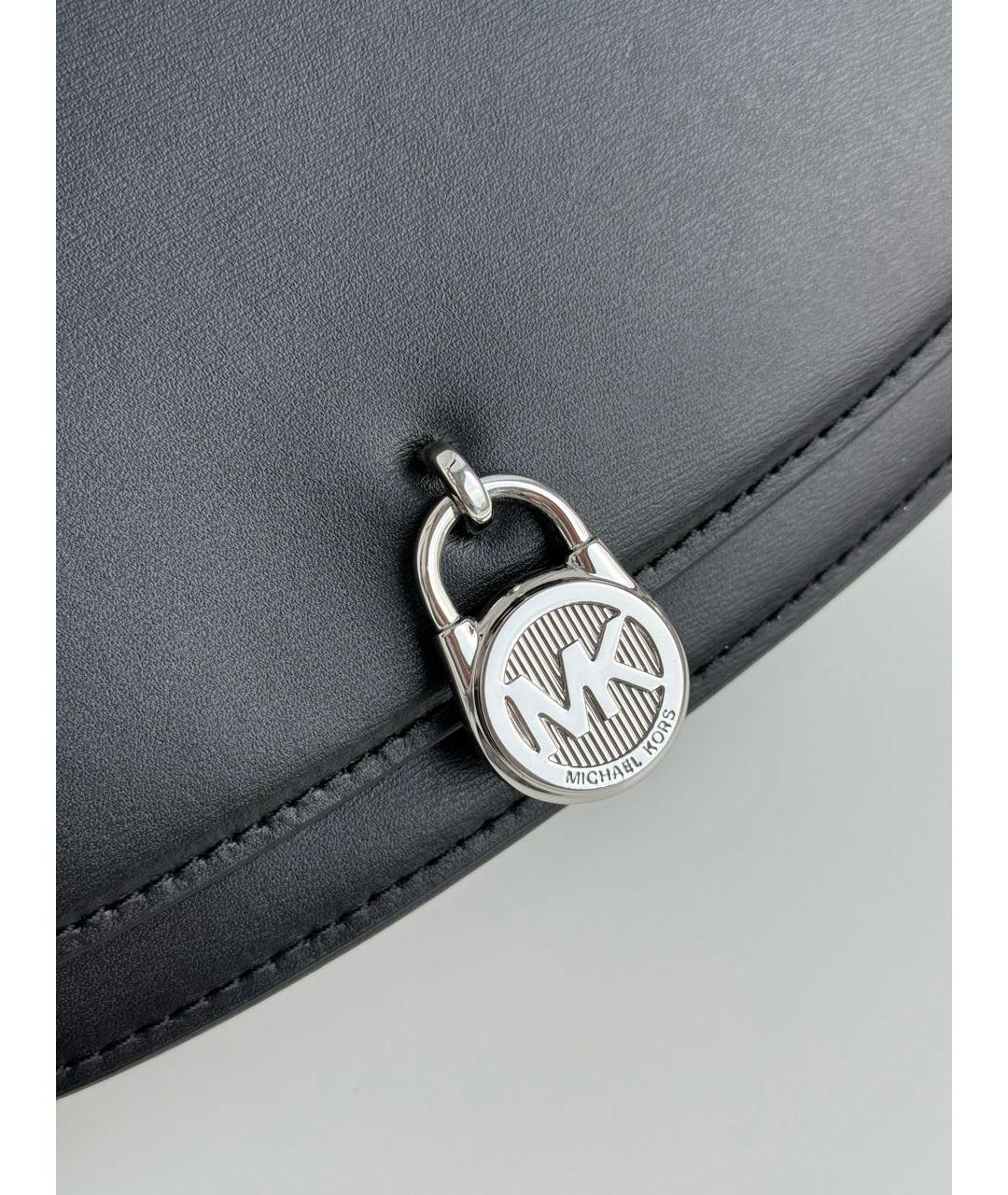 MICHAEL KORS Черная кожаная сумка через плечо, фото 5
