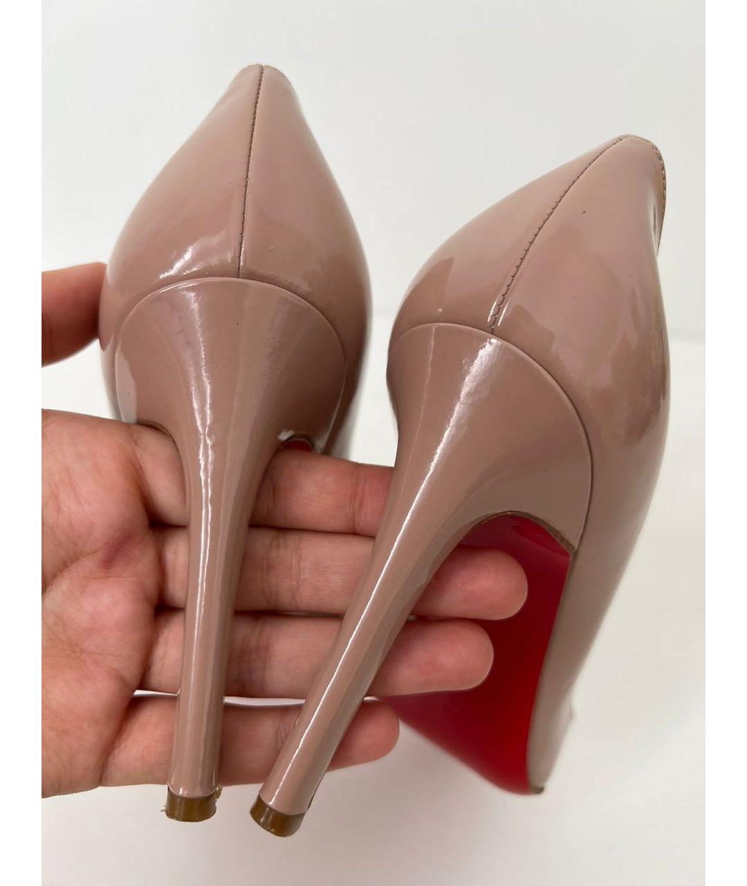 CHRISTIAN LOUBOUTIN Розовые туфли из лакированной кожи, фото 4