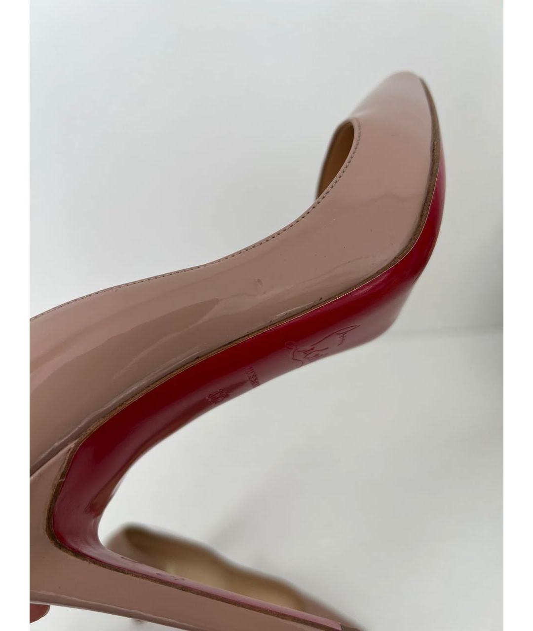 CHRISTIAN LOUBOUTIN Розовые туфли из лакированной кожи, фото 7