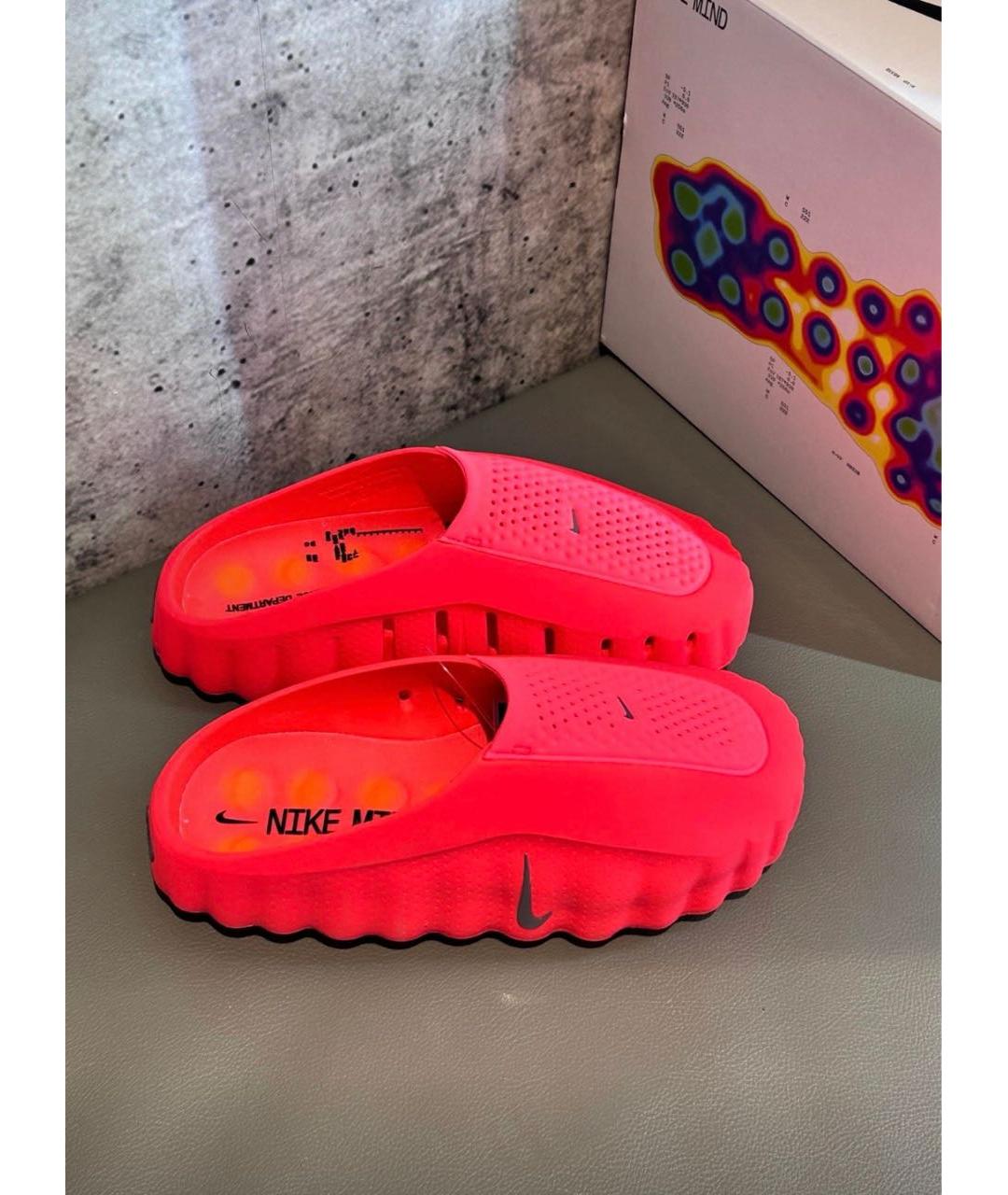NIKE Красные шлепанцы, фото 4