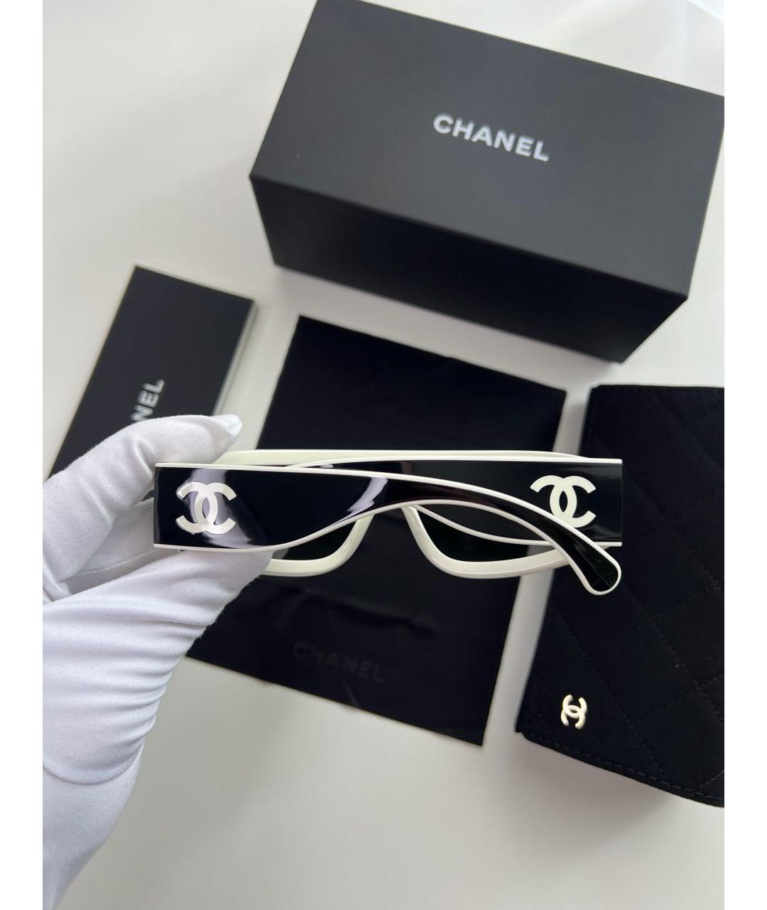 CHANEL Черные пластиковые солнцезащитные очки, фото 6