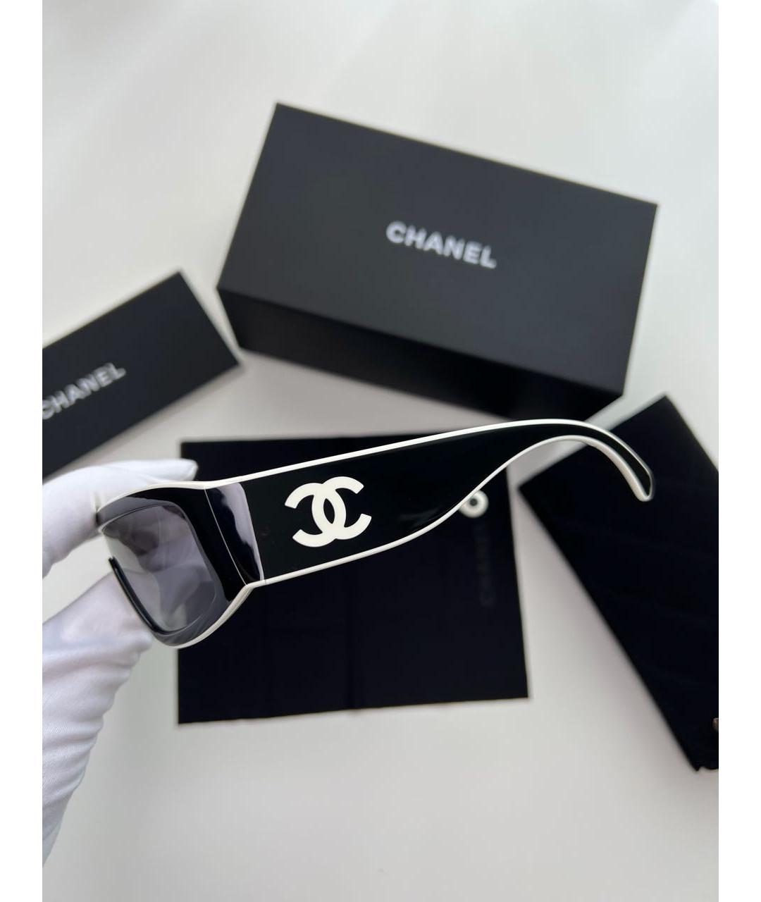 CHANEL Черные пластиковые солнцезащитные очки, фото 3