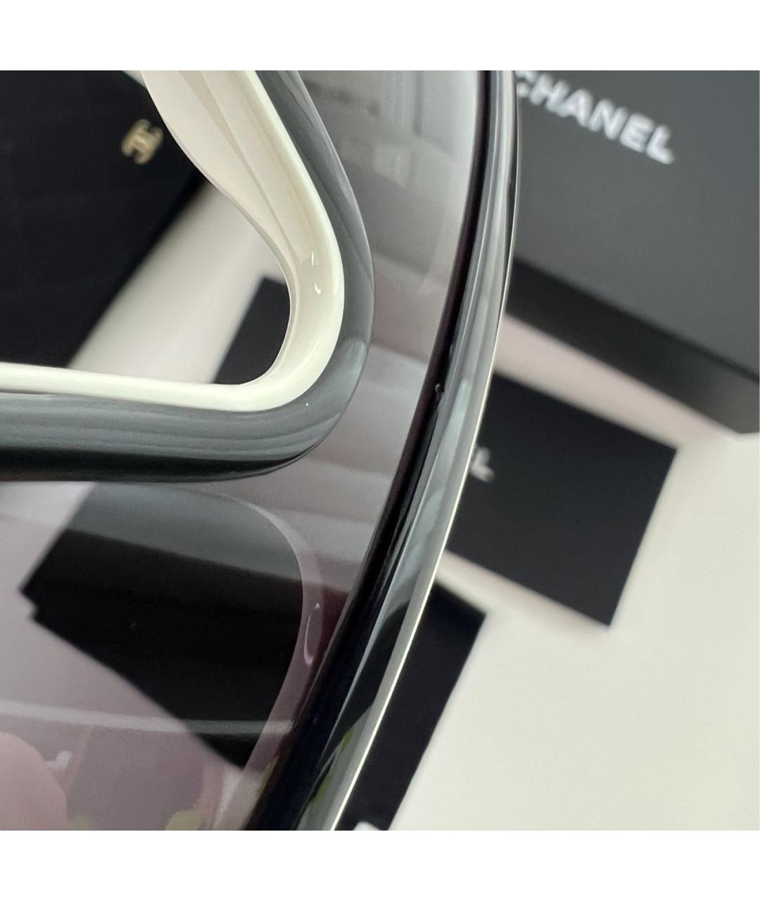CHANEL Черные пластиковые солнцезащитные очки, фото 8