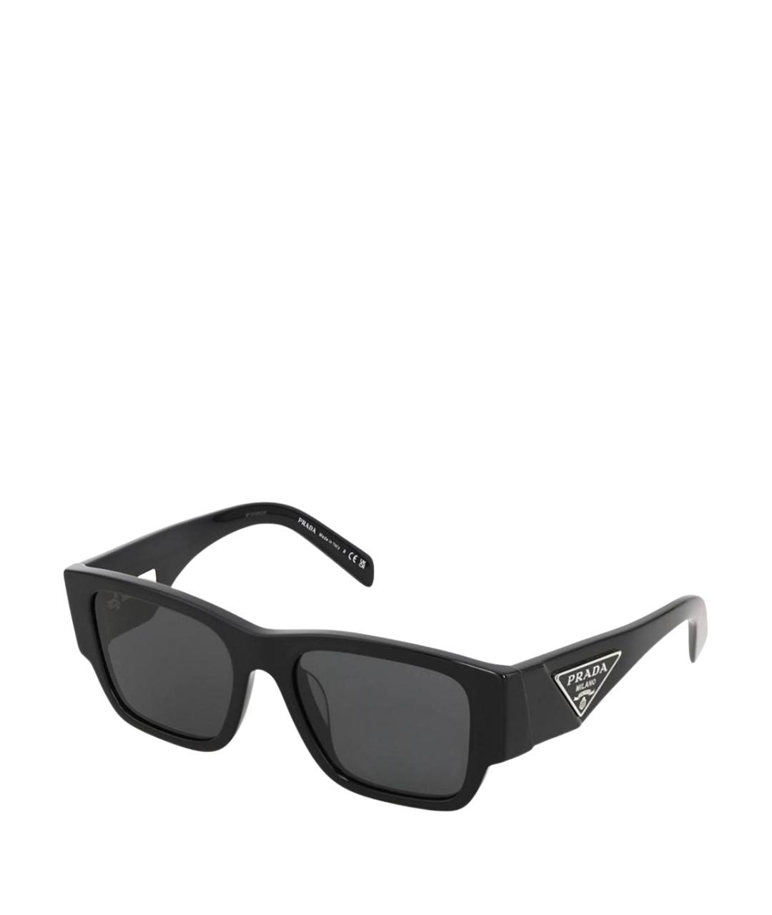 PRADA Черные пластиковые солнцезащитные очки, фото 1