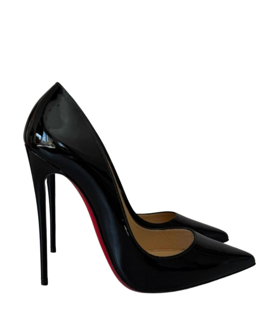 CHRISTIAN LOUBOUTIN Черные туфли из лакированной кожи, фото 1