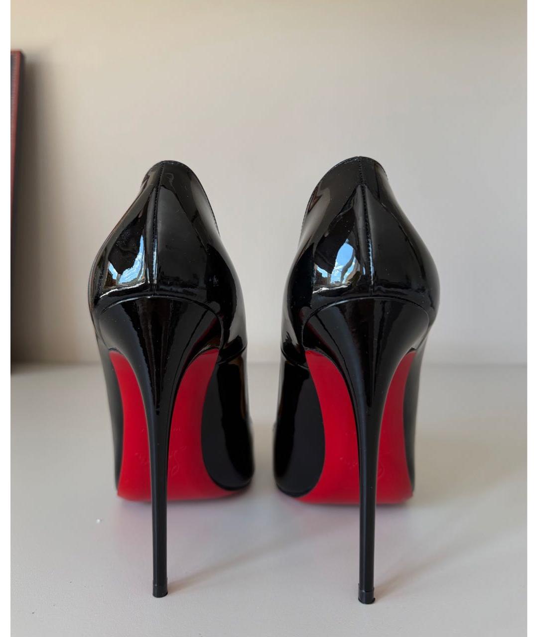CHRISTIAN LOUBOUTIN Черные туфли из лакированной кожи, фото 4