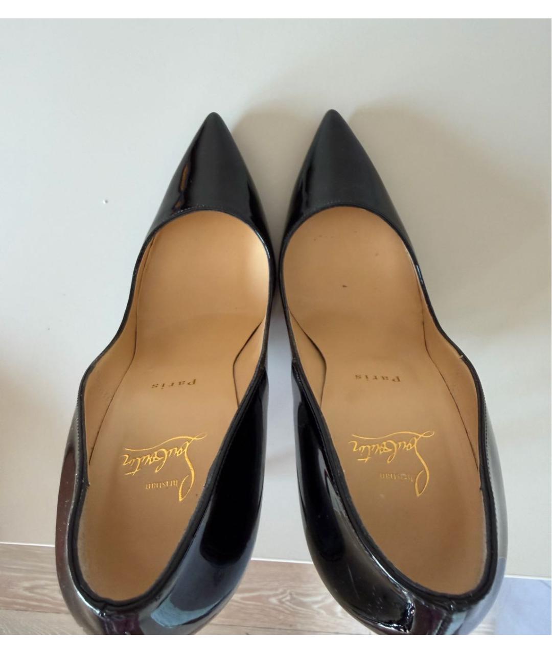 CHRISTIAN LOUBOUTIN Черные туфли из лакированной кожи, фото 3