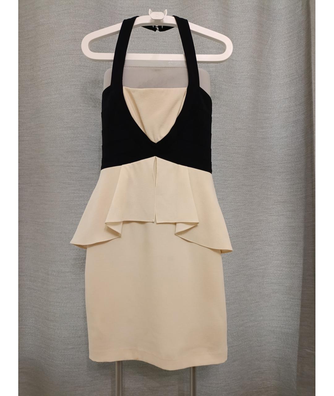 BCBG MAXAZRIA Бежевое полиэстеровое коктейльное платье, фото 8