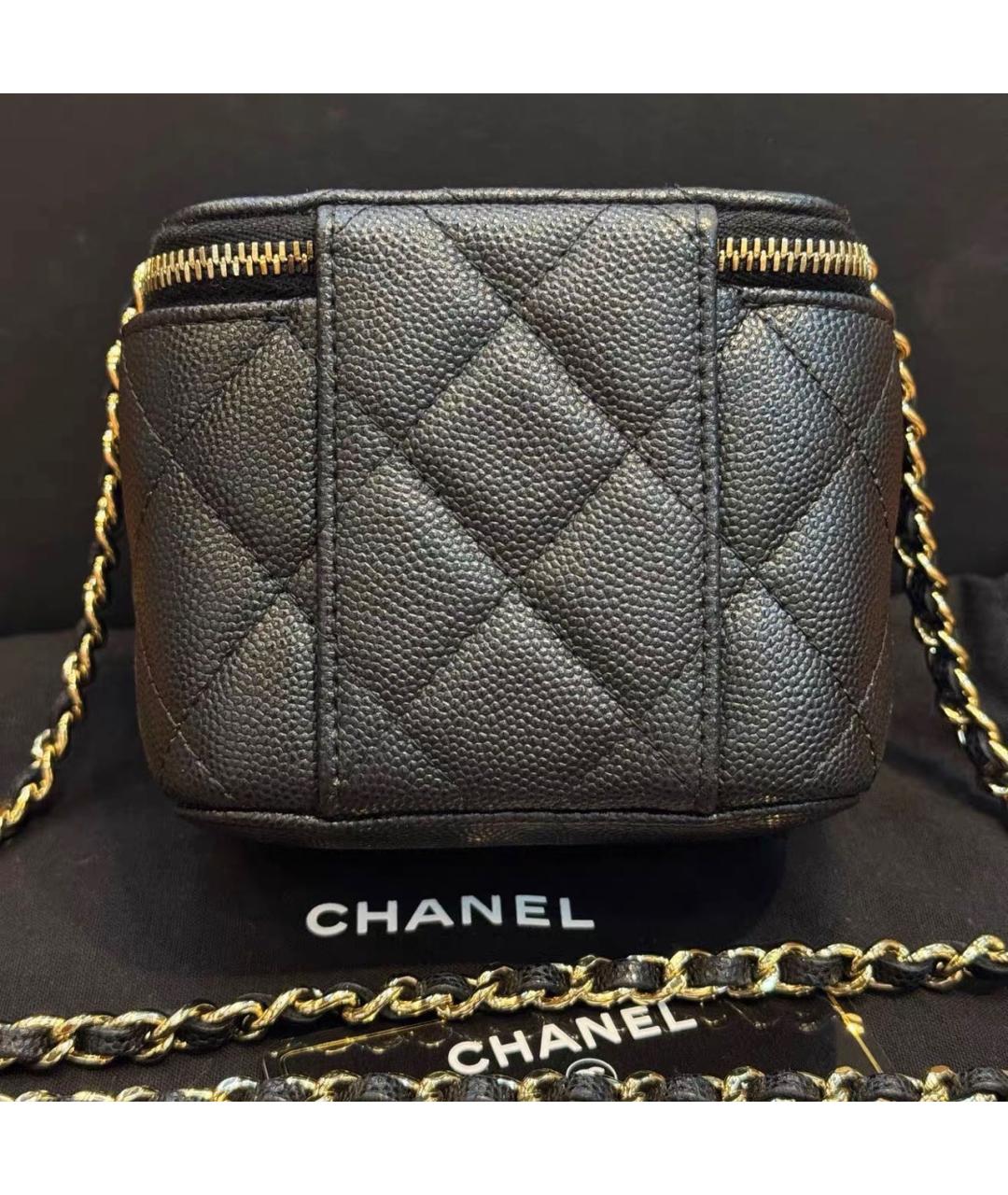 CHANEL Черная кожаная сумка через плечо, фото 2