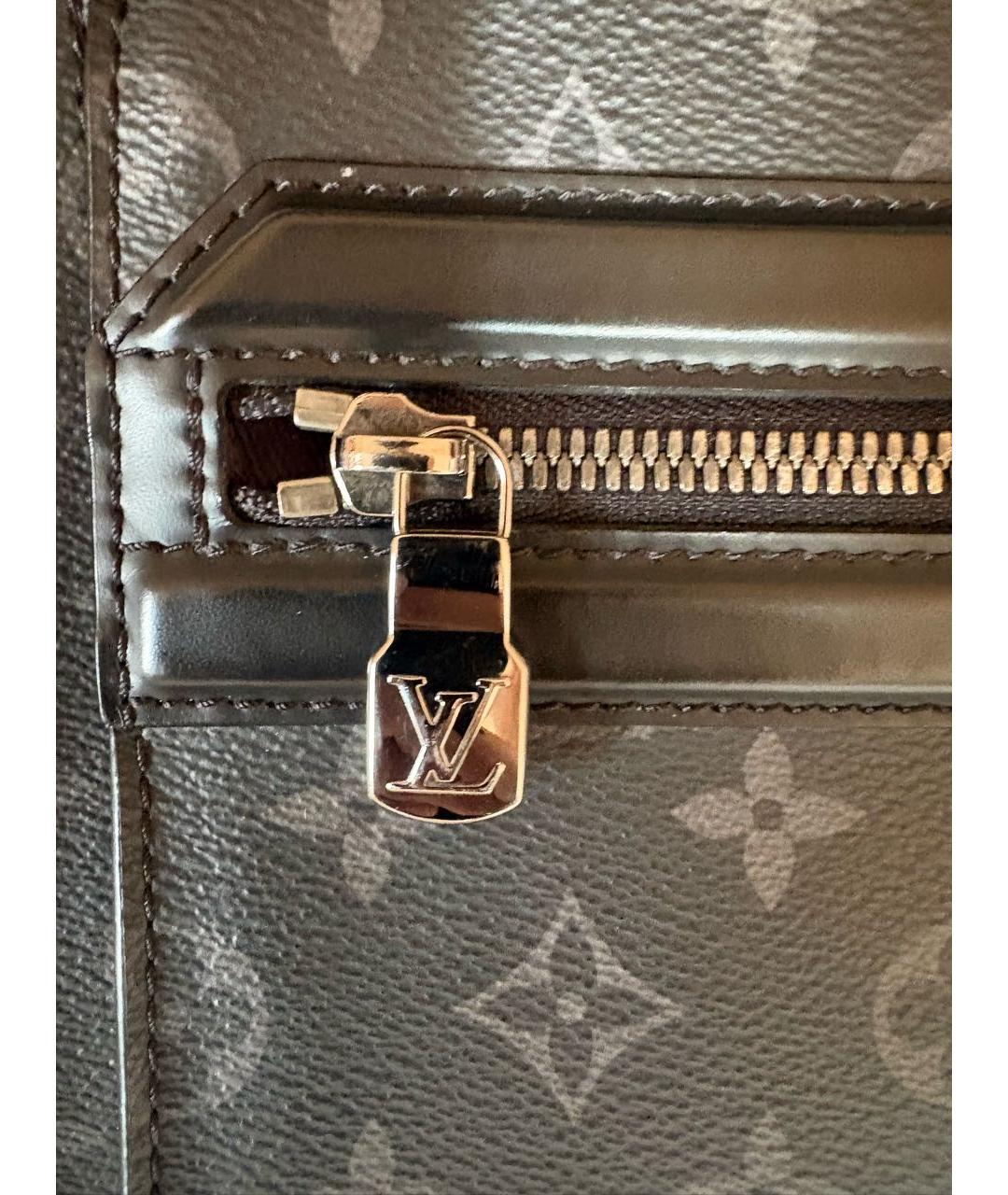 LOUIS VUITTON Черная сумка на плечо из канвы, фото 4