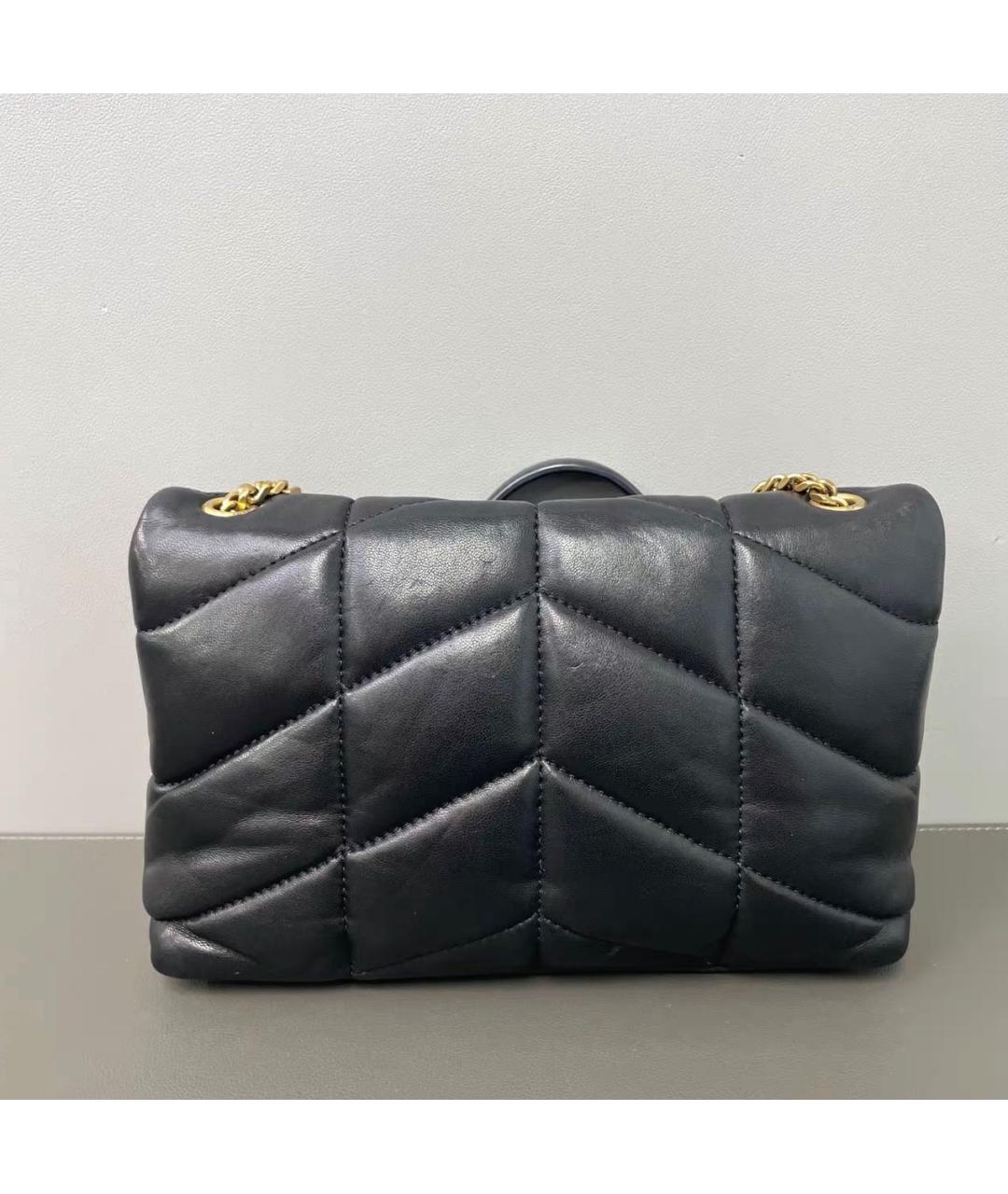 SAINT LAURENT Черная кожаная сумка тоут, фото 2