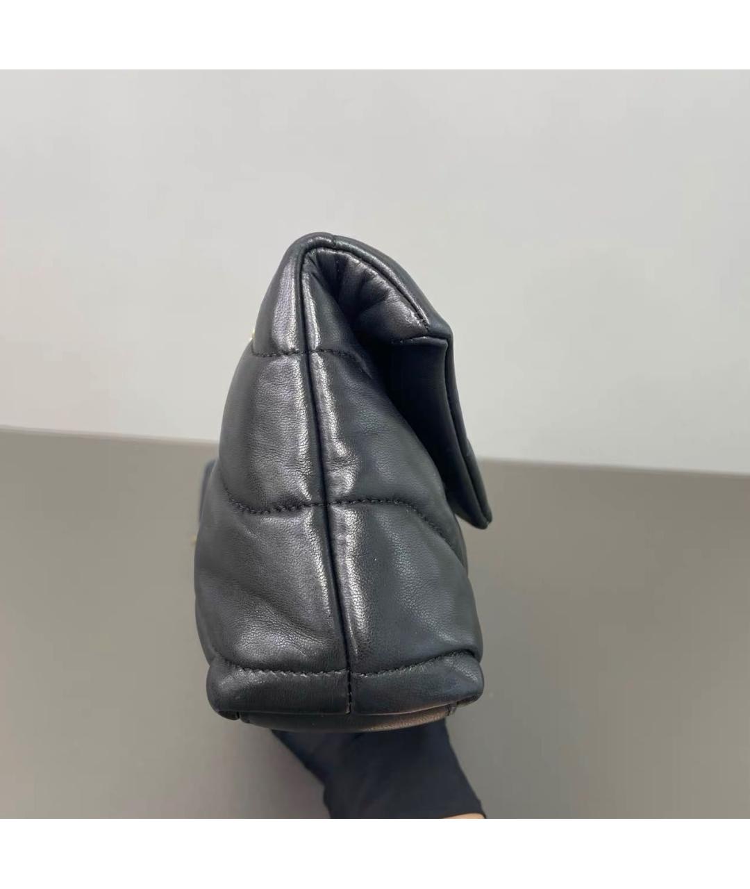 SAINT LAURENT Черная кожаная сумка тоут, фото 4