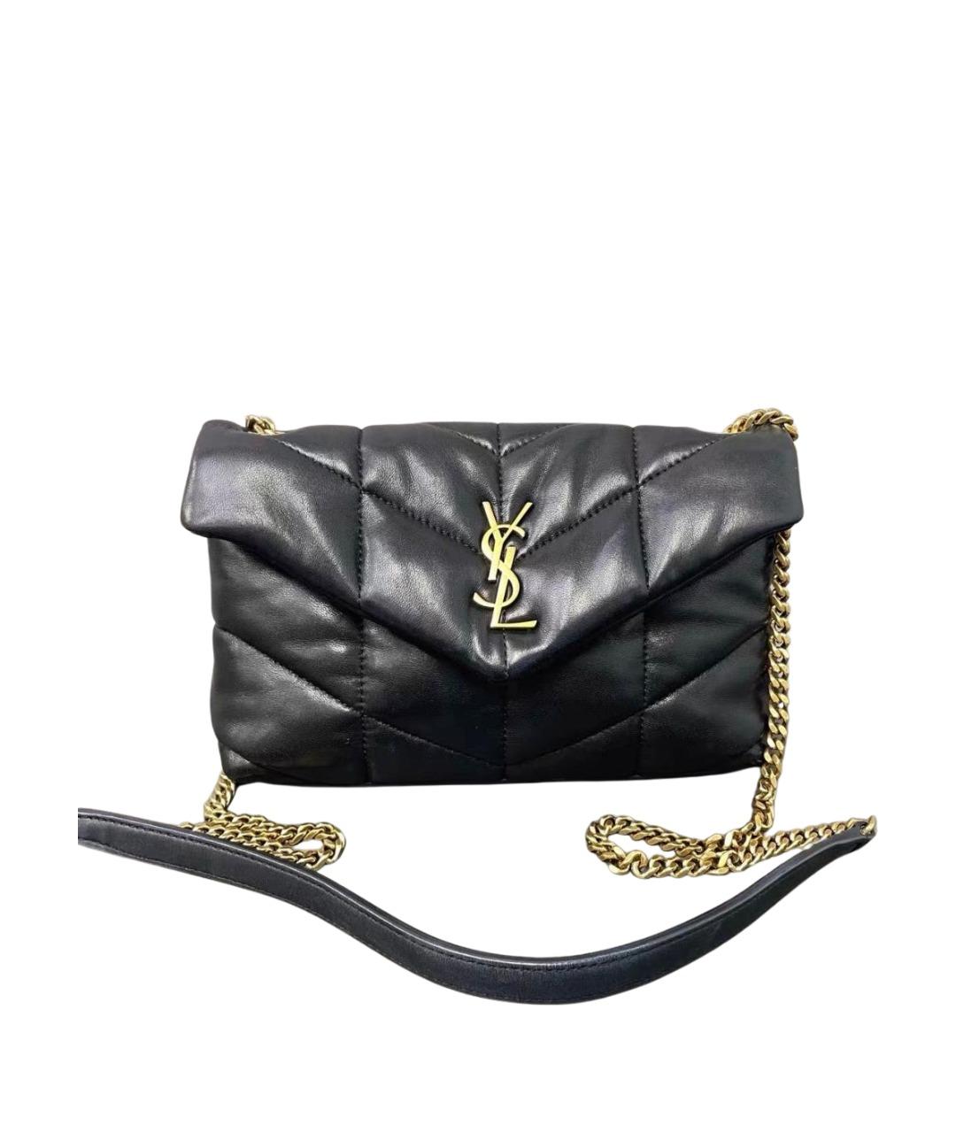 SAINT LAURENT Черная кожаная сумка тоут, фото 1