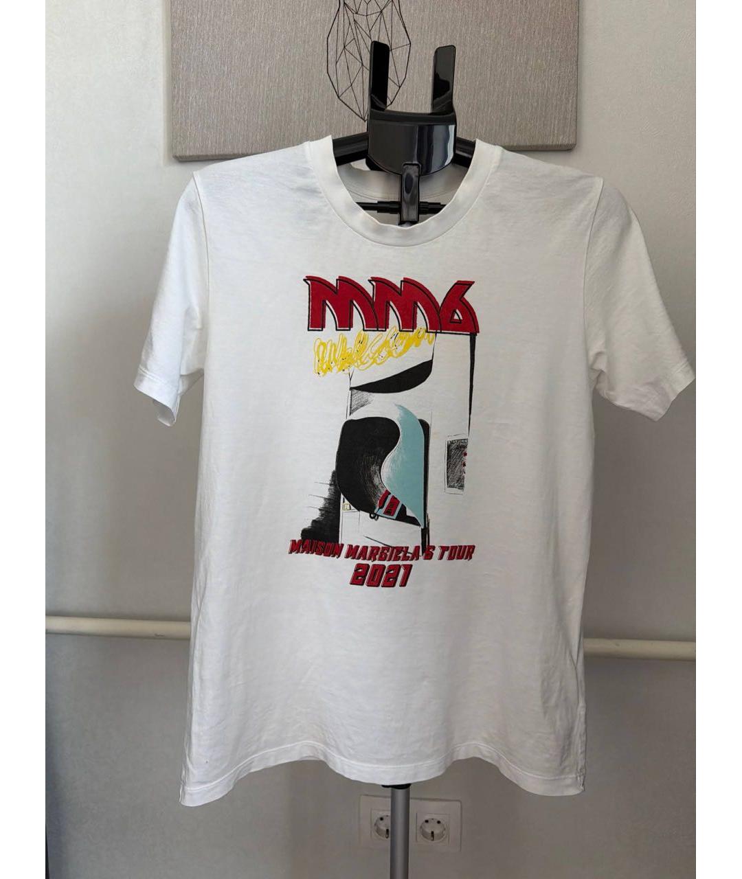 MM6 MAISON MARGIELA Белая хлопковая футболка, фото 3