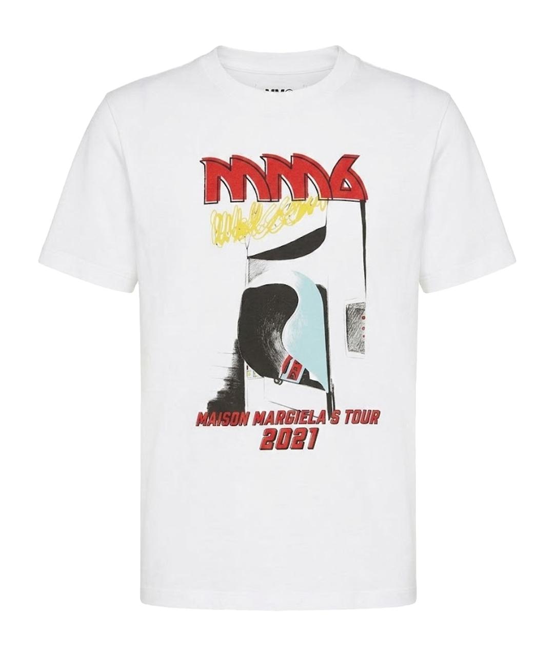 MM6 MAISON MARGIELA Белая хлопковая футболка, фото 1