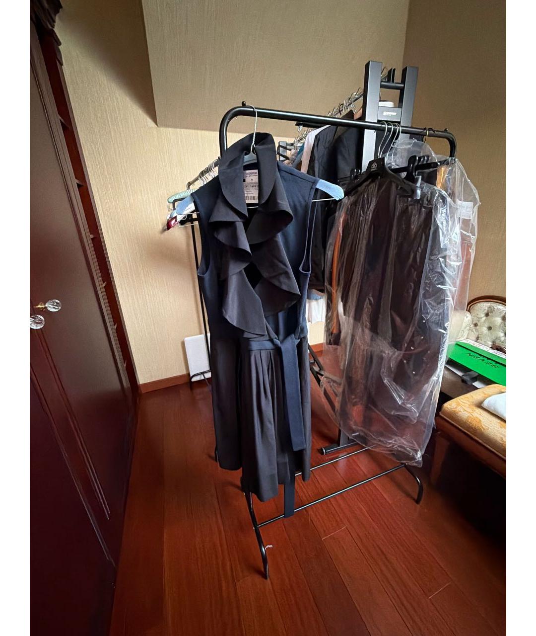 SONIA RYKIEL Черное вискозное коктейльное платье, фото 5