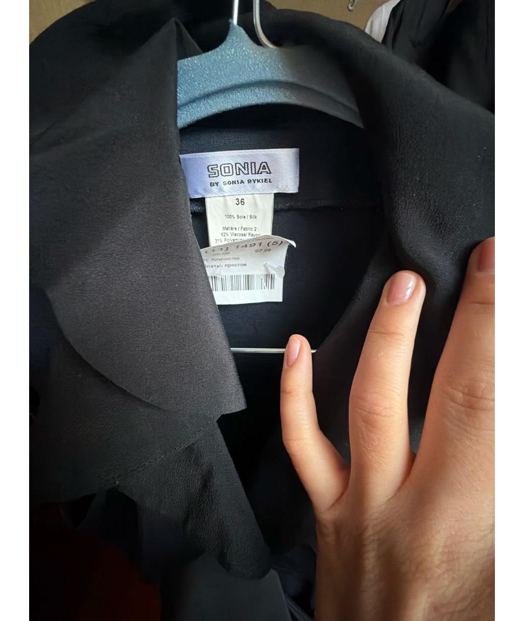 SONIA RYKIEL Черное вискозное коктейльное платье, фото 3