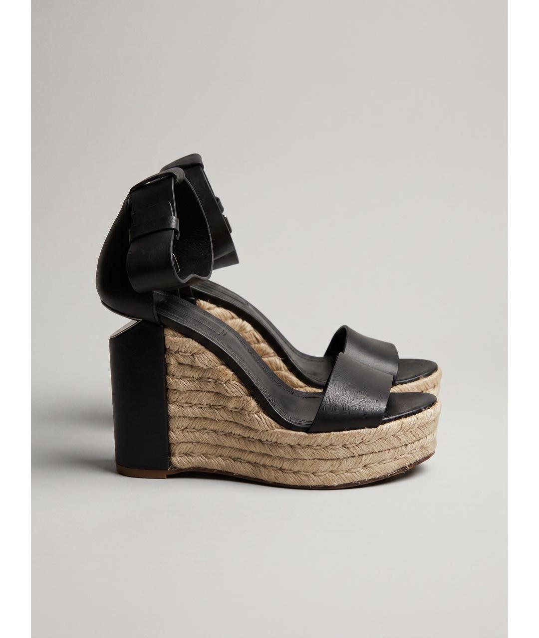 ALEXANDER WANG Черные кожаные босоножки, фото 5