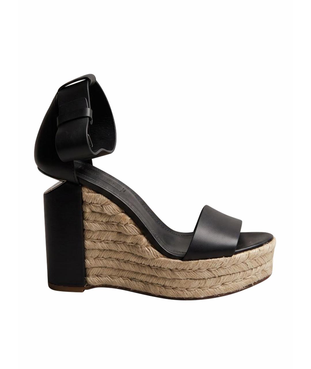ALEXANDER WANG Черные кожаные босоножки, фото 1