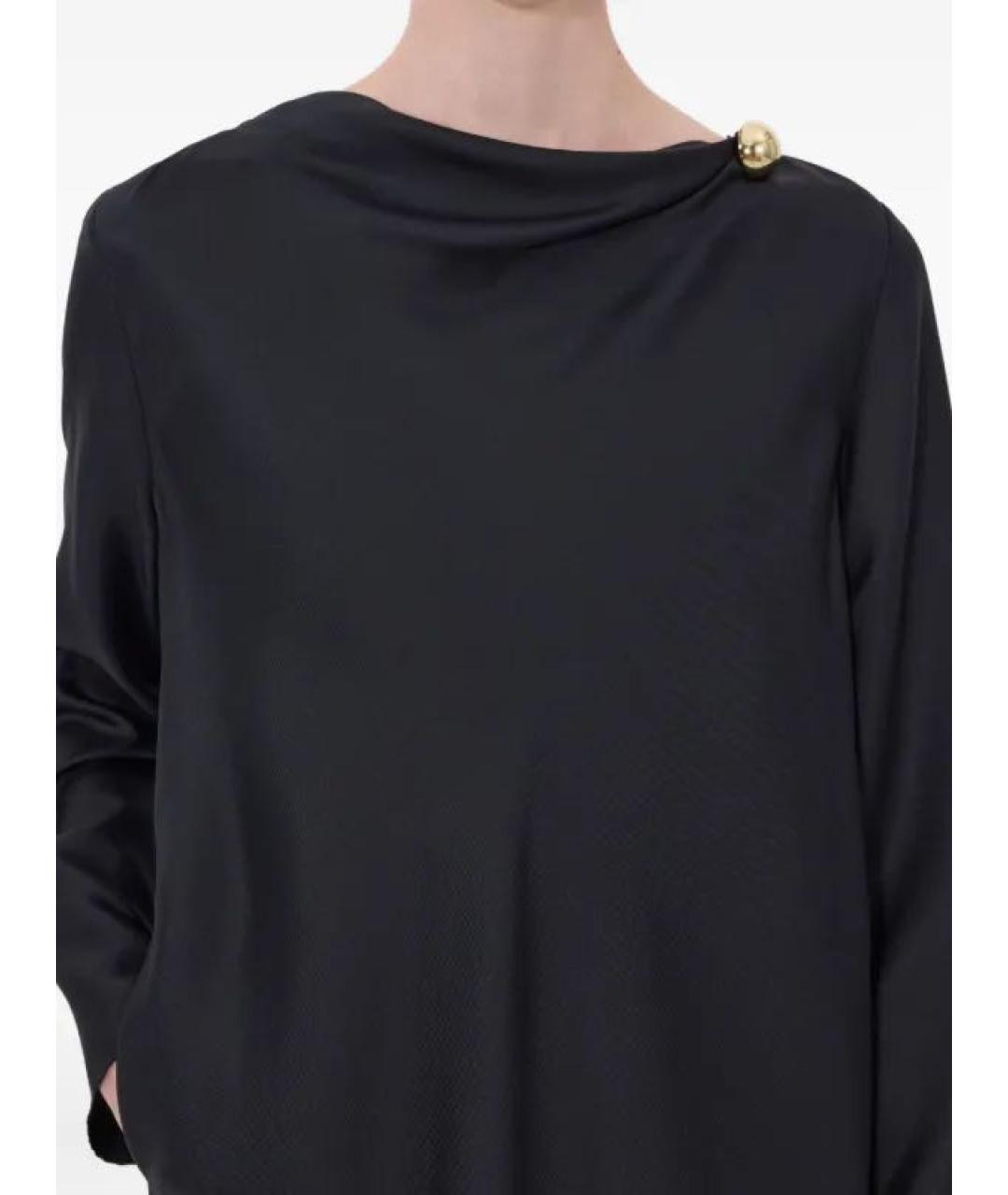 LOULOU DE SAISON Черное шелковое вечернее платье, фото 6