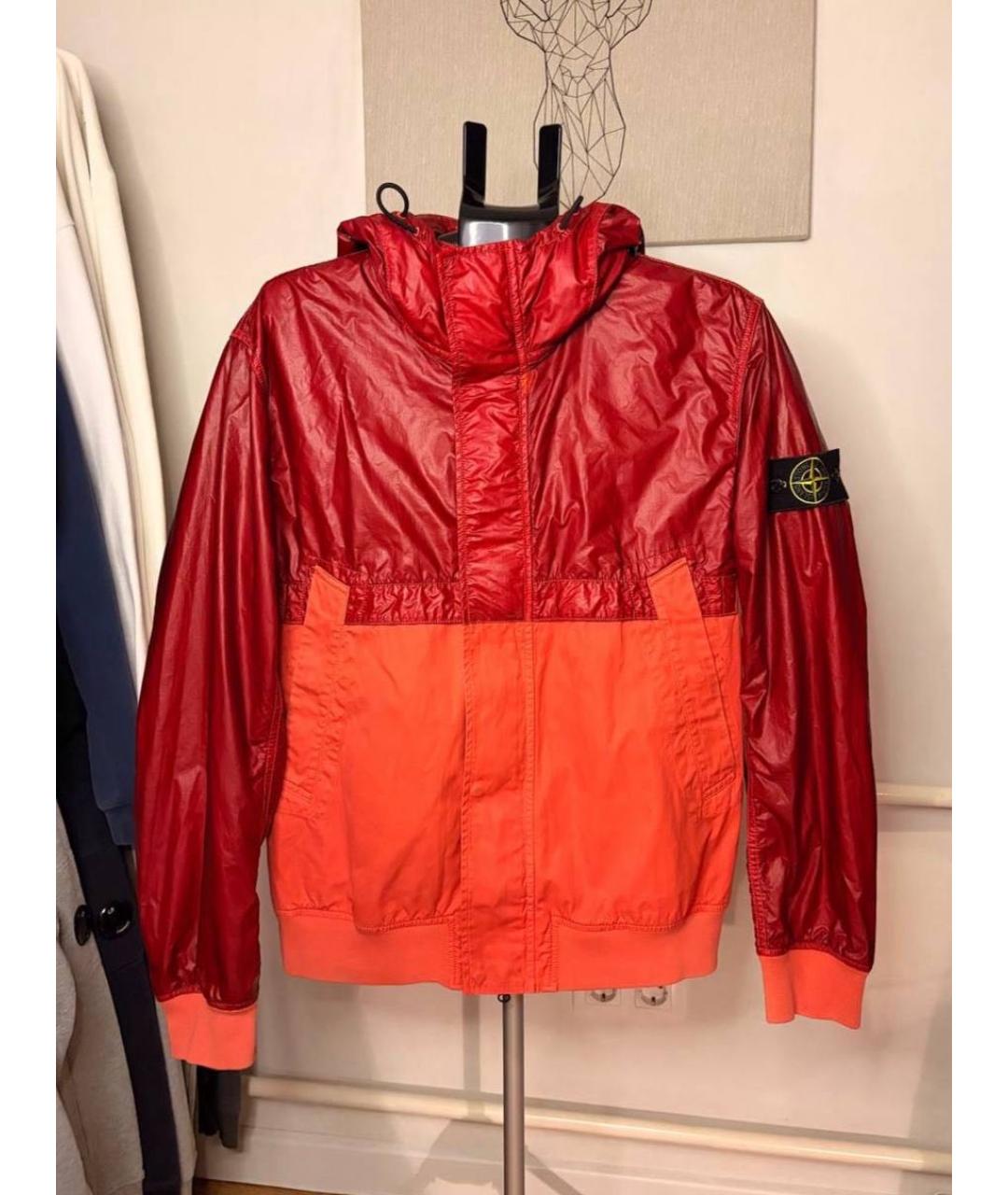STONE ISLAND Красная хлопковая куртка, фото 3
