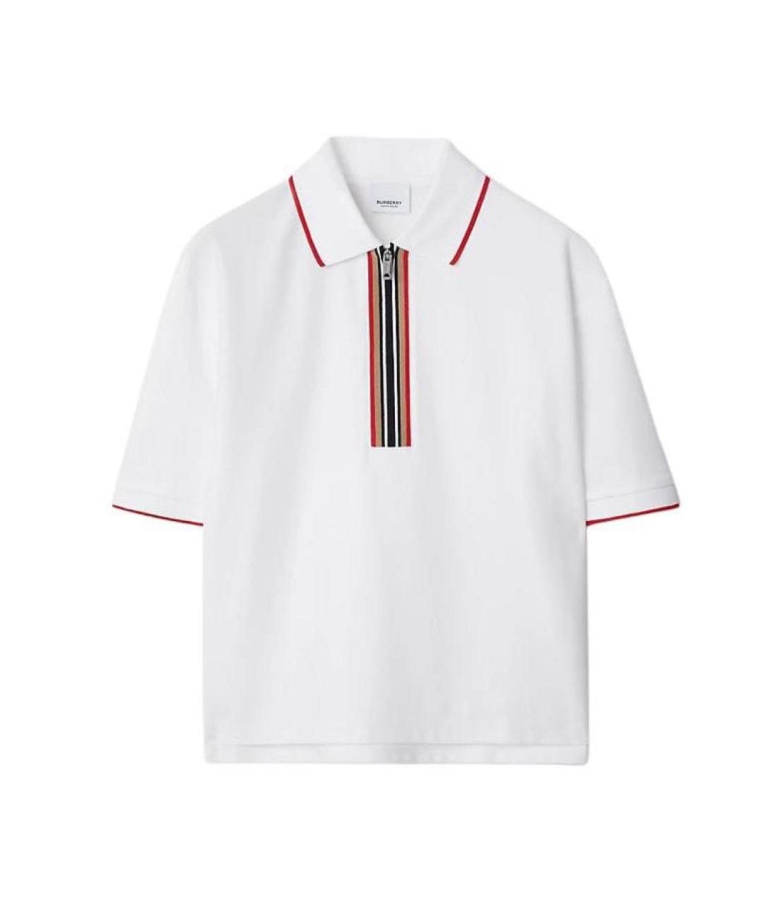 BURBERRY Белая хлопковая футболка, фото 1