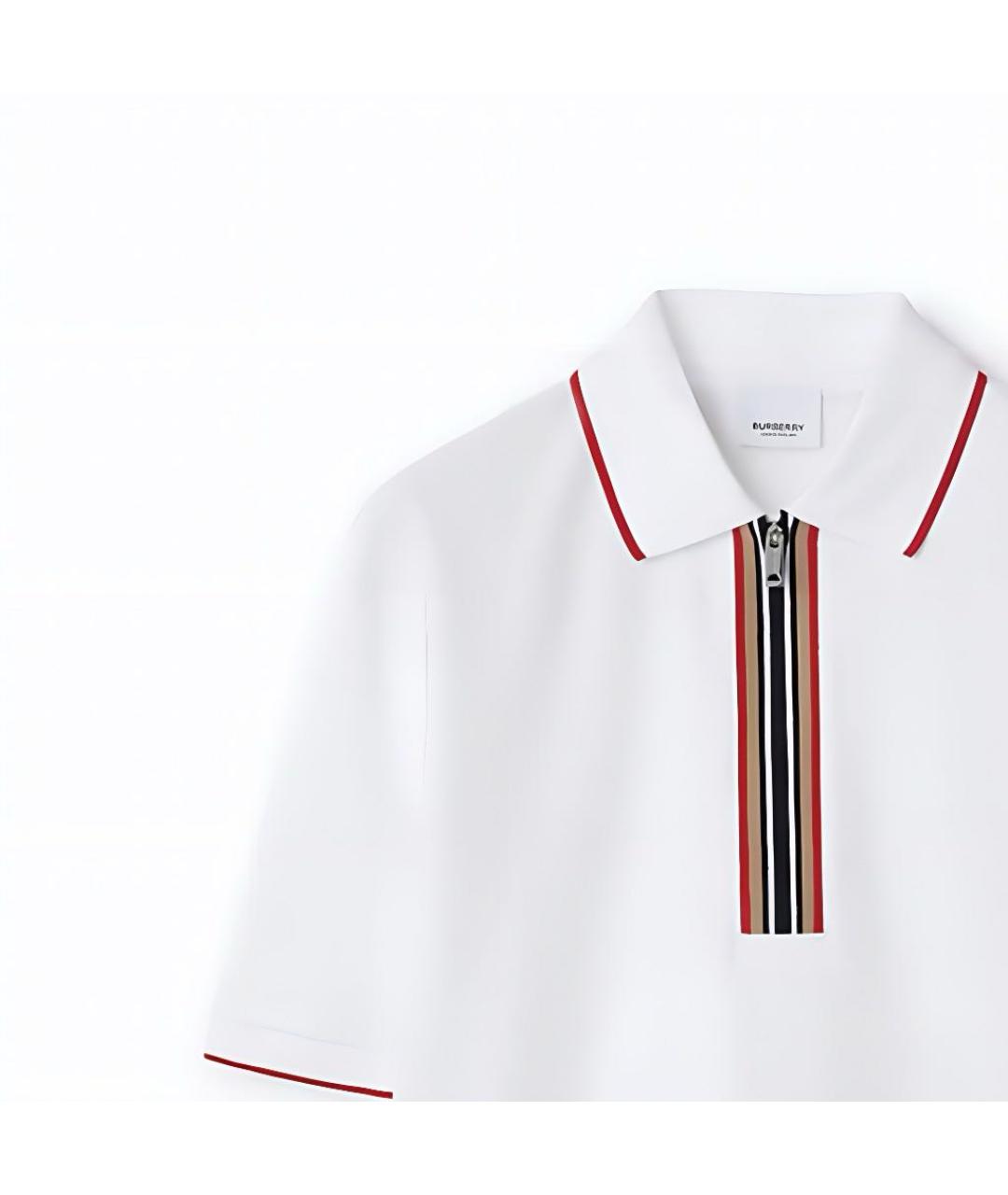 BURBERRY Белая хлопковая футболка, фото 2