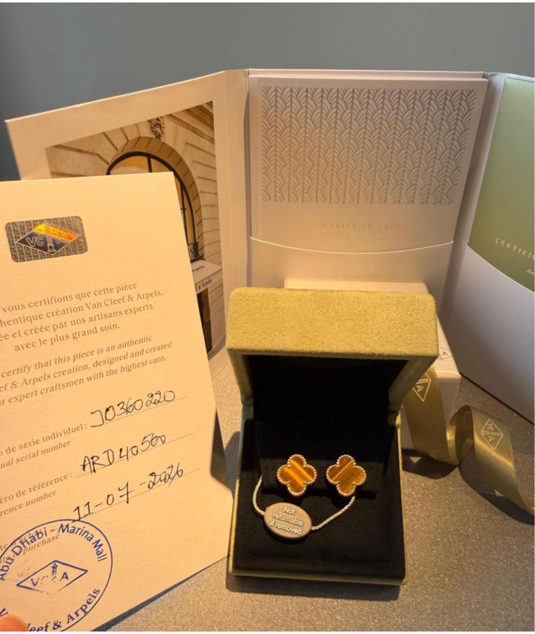 VAN CLEEF & ARPELS Белые серьги из белого золота, фото 5