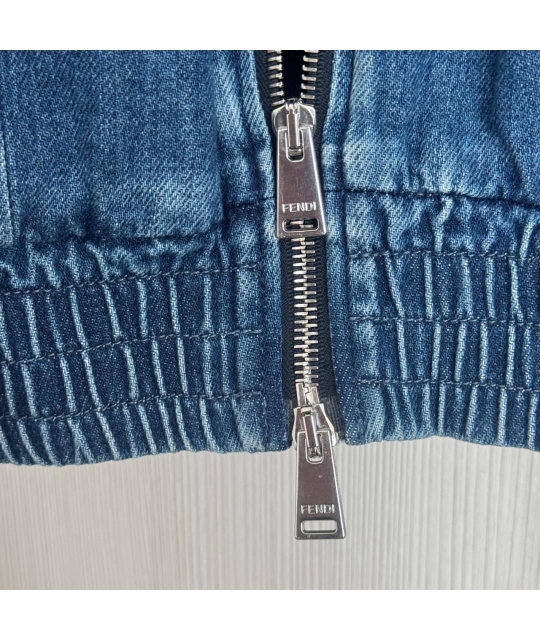 FENDI Синяя деним куртка, фото 4