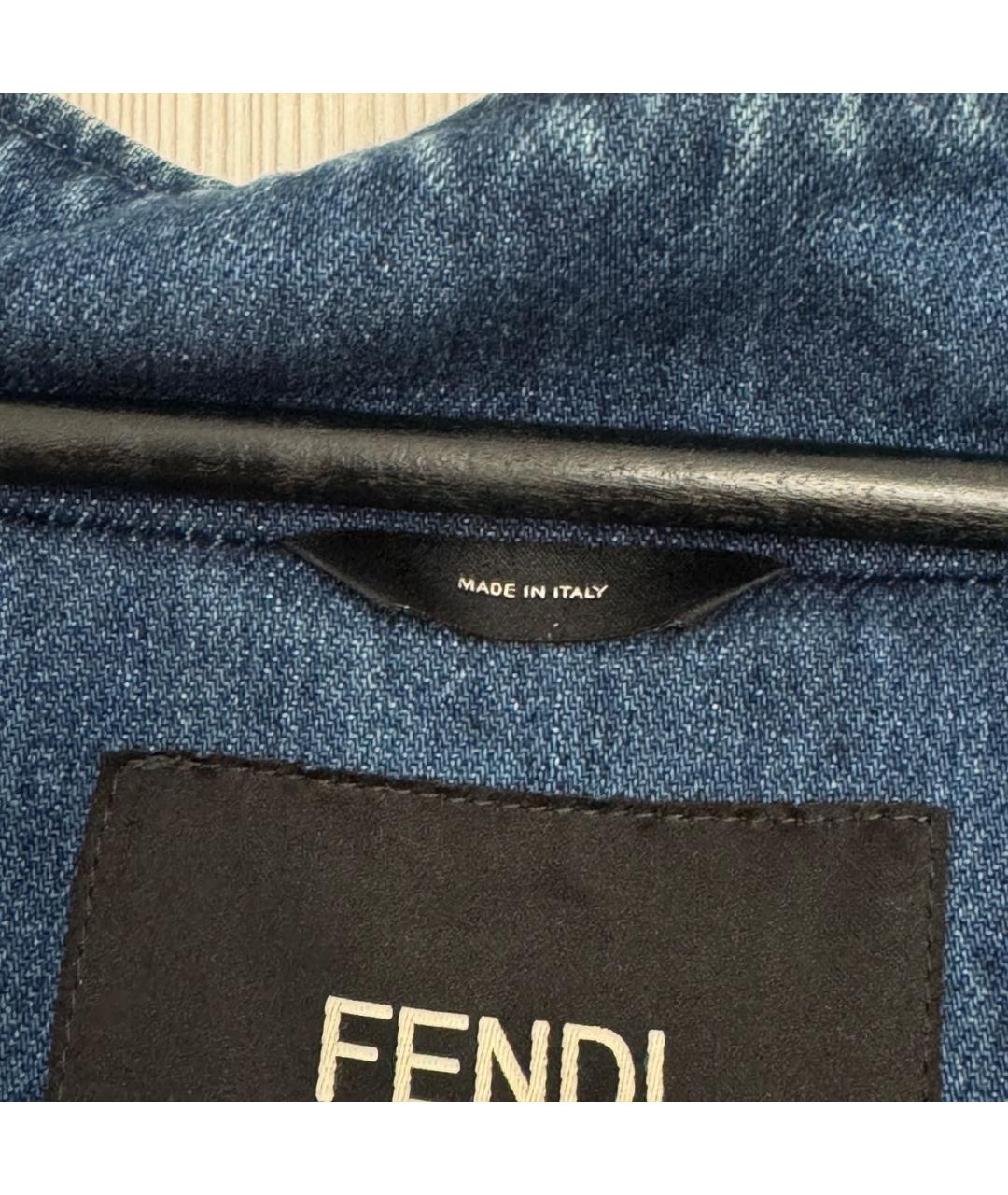 FENDI Синяя деним куртка, фото 5