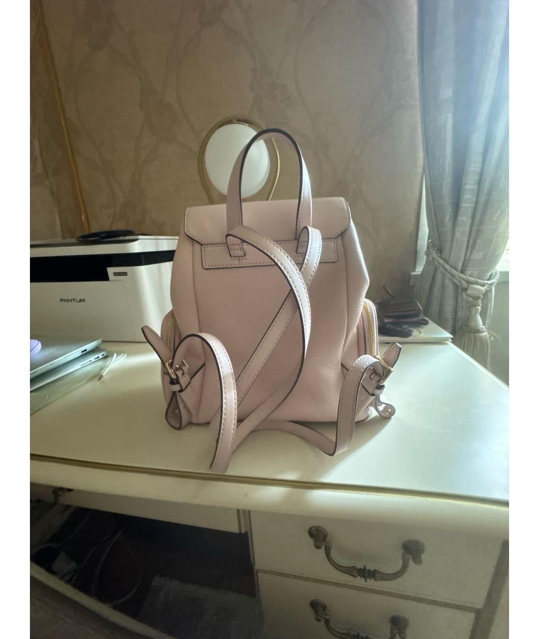 MICHAEL KORS Розовый кожаный рюкзак, фото 3