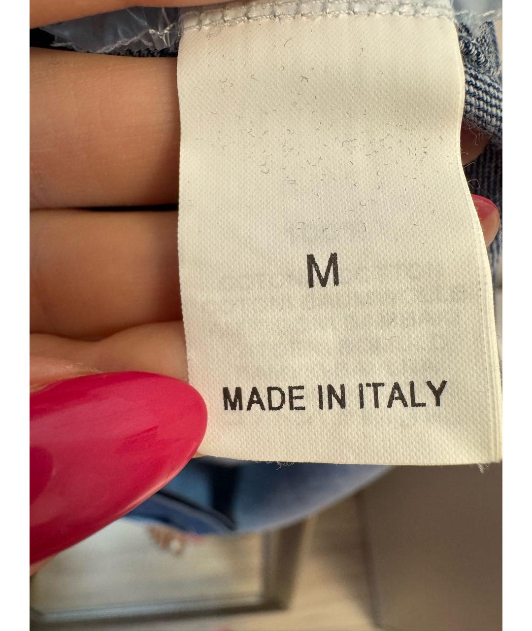 BRUNELLO CUCINELLI Синяя деним рубашка, фото 4