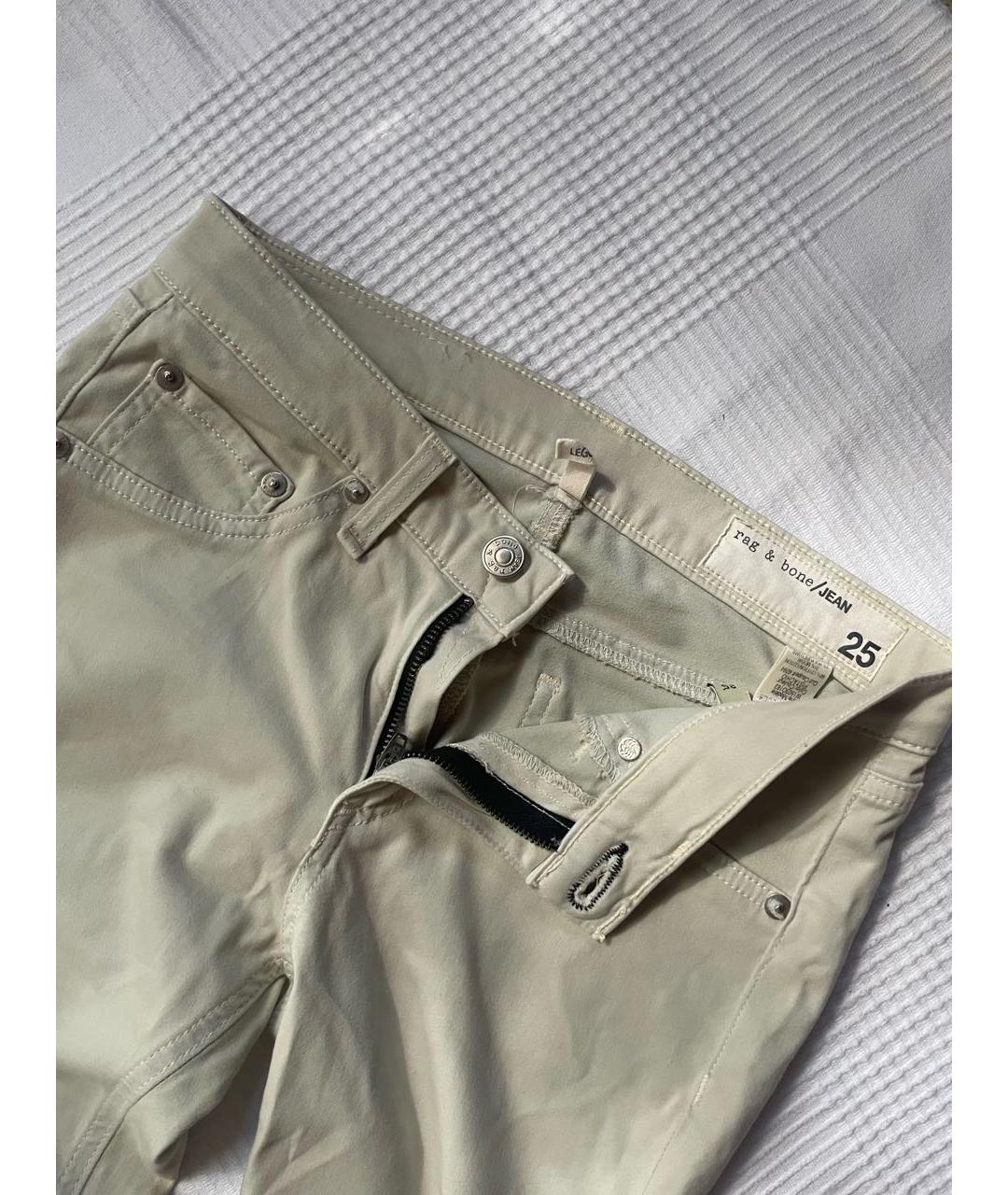RAG & BONE Хлопковые брюки узкие, фото 3