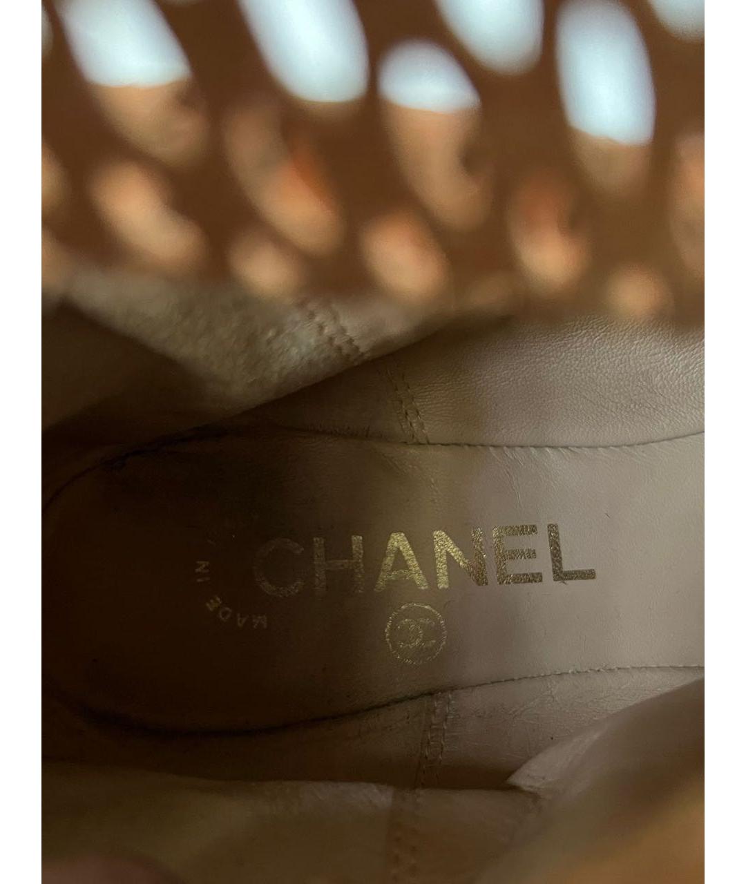CHANEL Коричневые кожаные полусапоги, фото 6