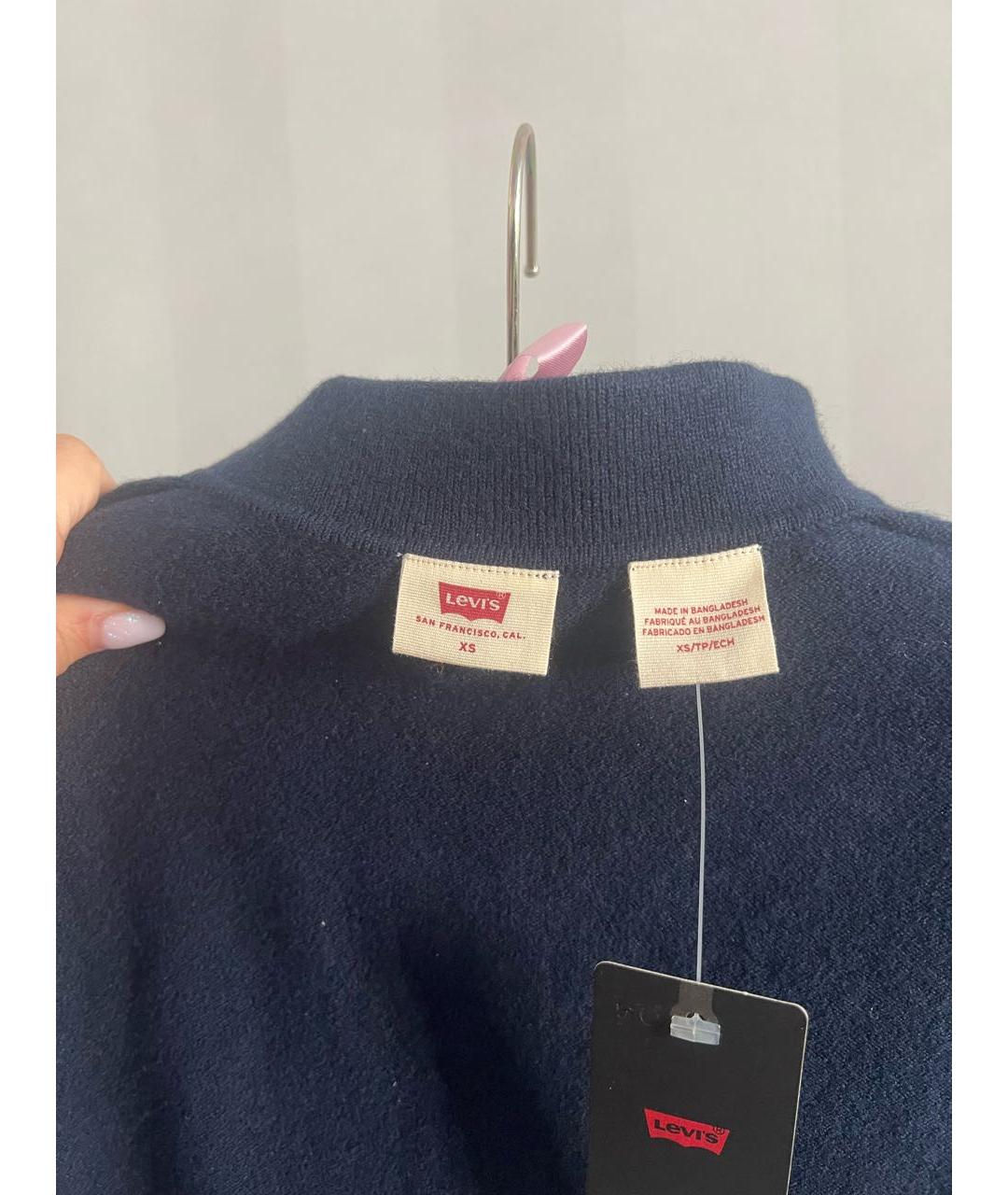 LEVI'S Темно-синяя хлопко-эластановая жилетка, фото 3