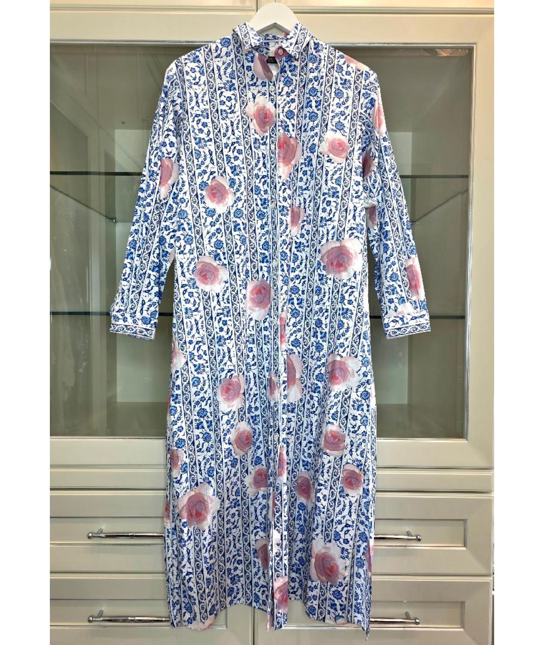 WEEKEND MAX MARA Мульти хлопковое повседневное платье, фото 10