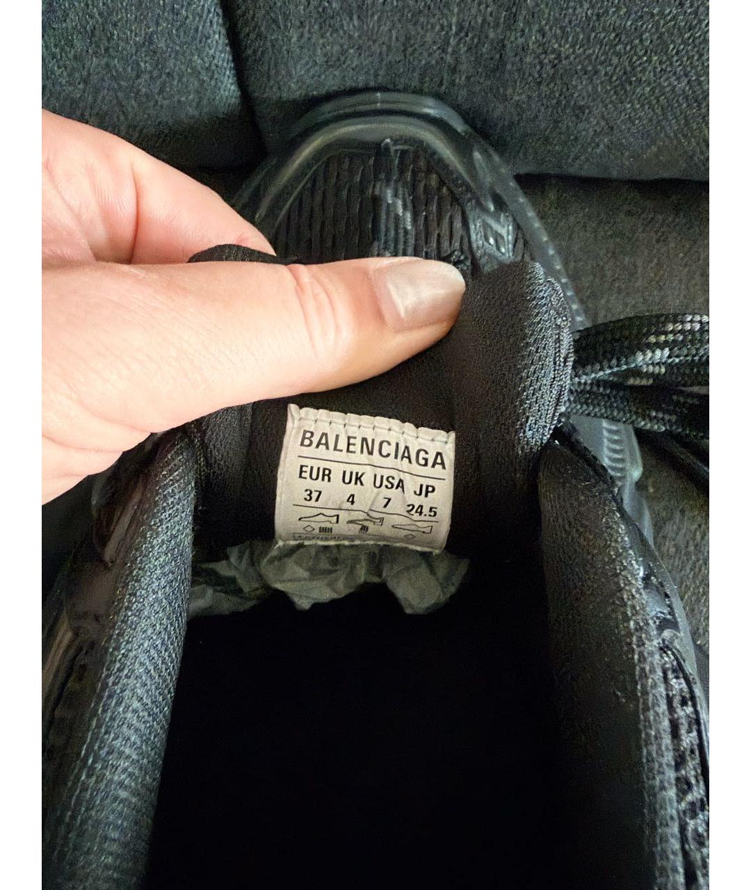 BALENCIAGA Серебряные текстильные кроссовки, фото 6