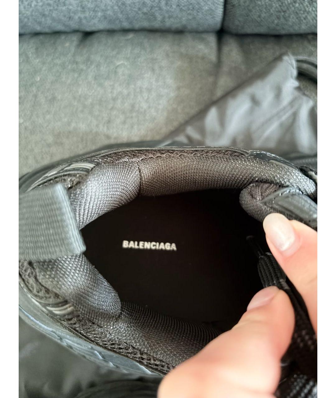 BALENCIAGA Серебряные текстильные кроссовки, фото 8